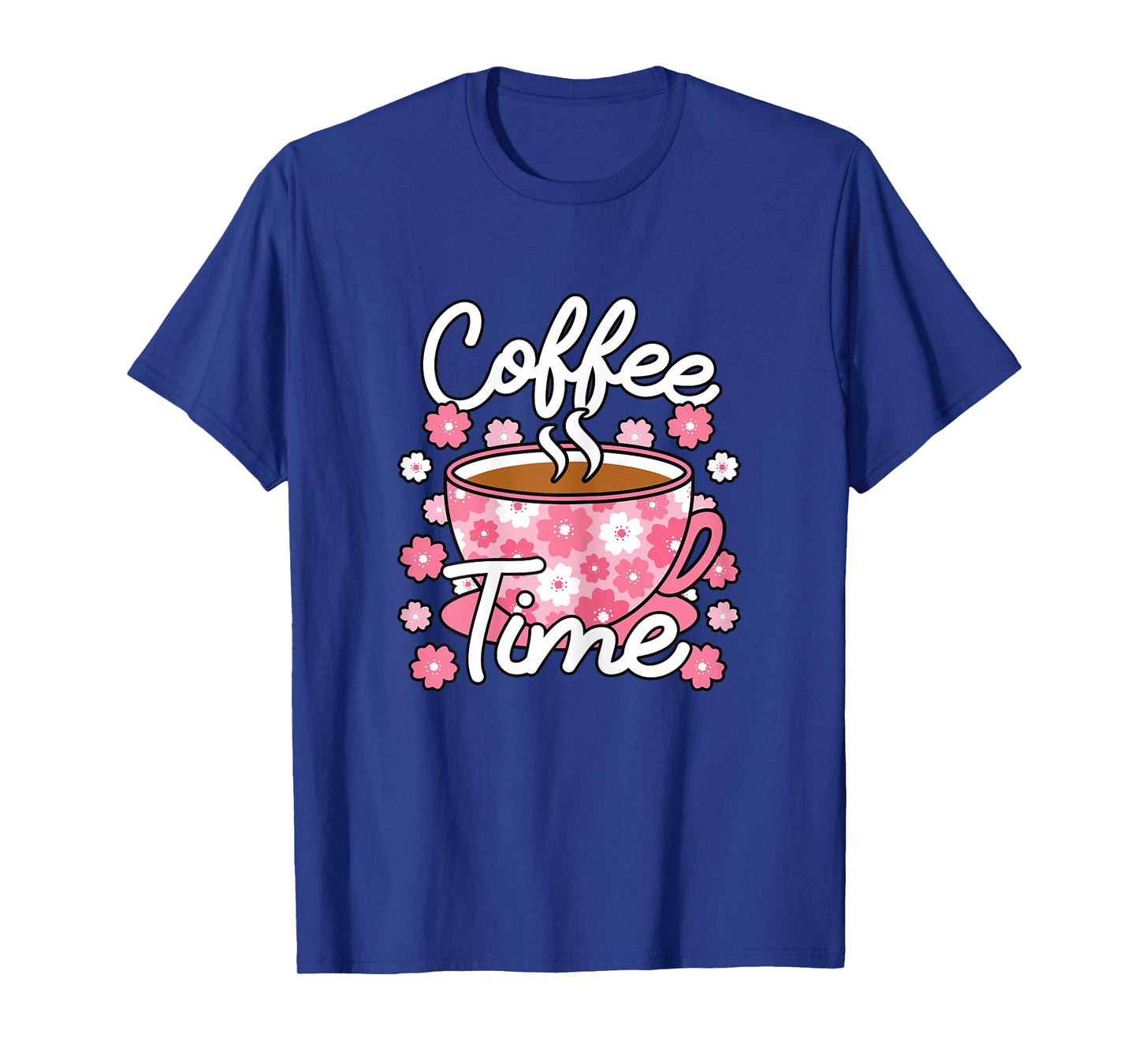 Cute Coffee Time Pink Coffee Lover Women T-Shirt