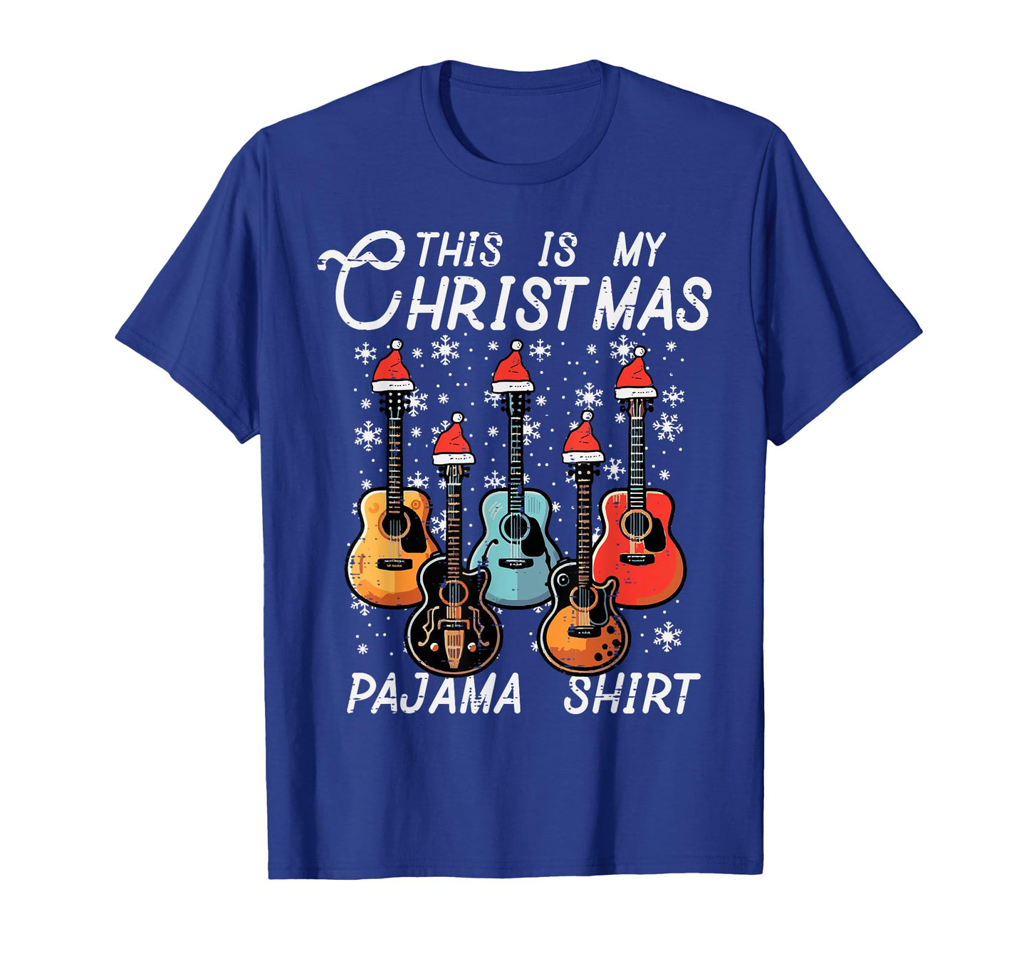 My Christmas Pajama Shirt Guitars Xmas Rock Men Boys Kids T-Shirt