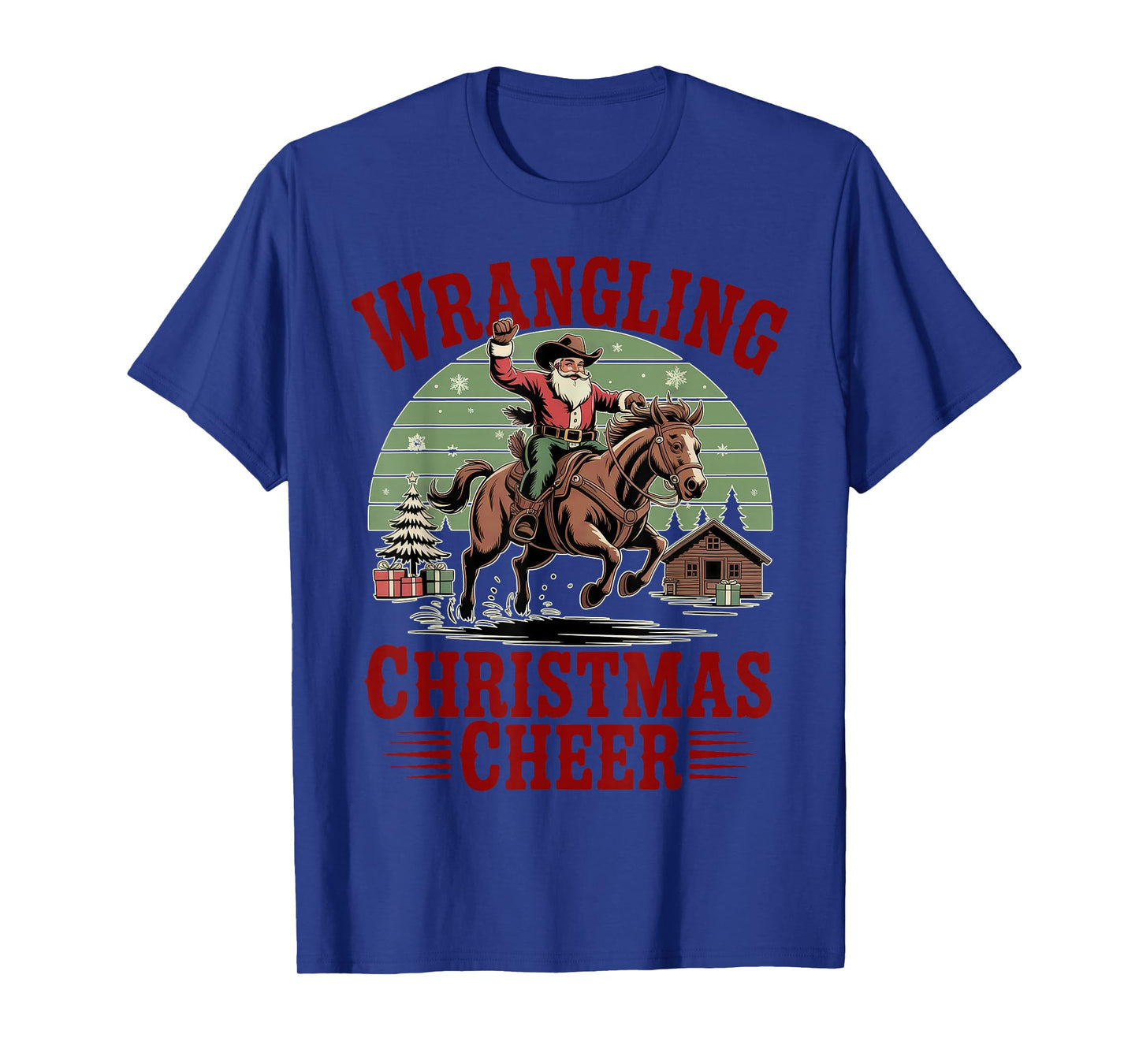 Christmas Cowboy Santa Riding Horse Rodeo T-Shirt
