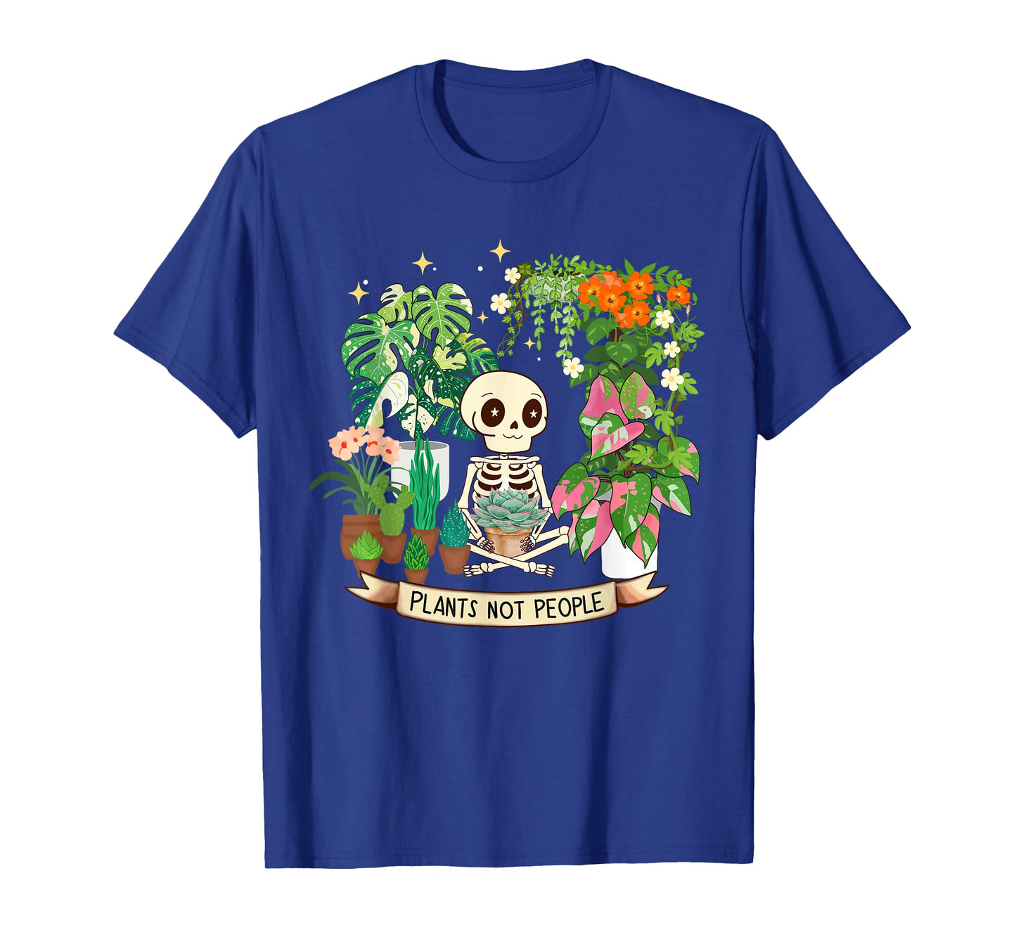 Plant Lover Skeleton Plants Not People T-Shirt