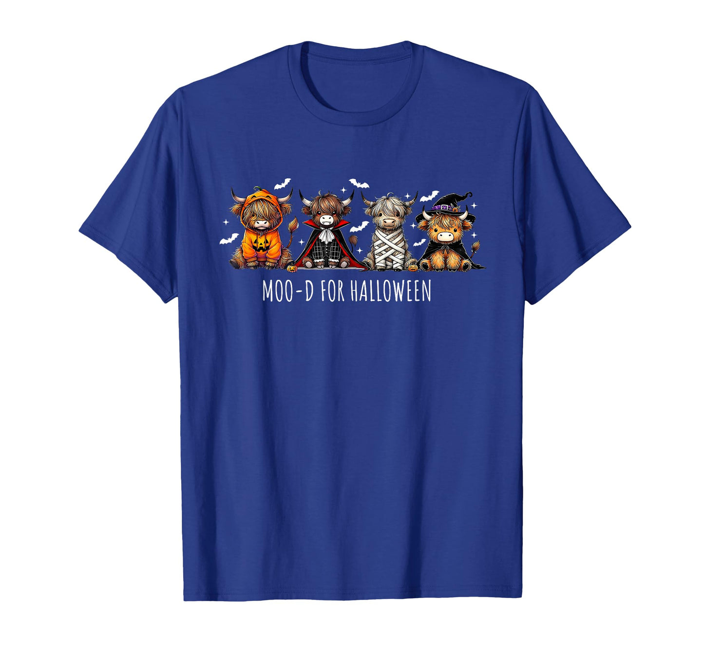 Moo-d for Halloween Funny Halloween Highland T-Shirt