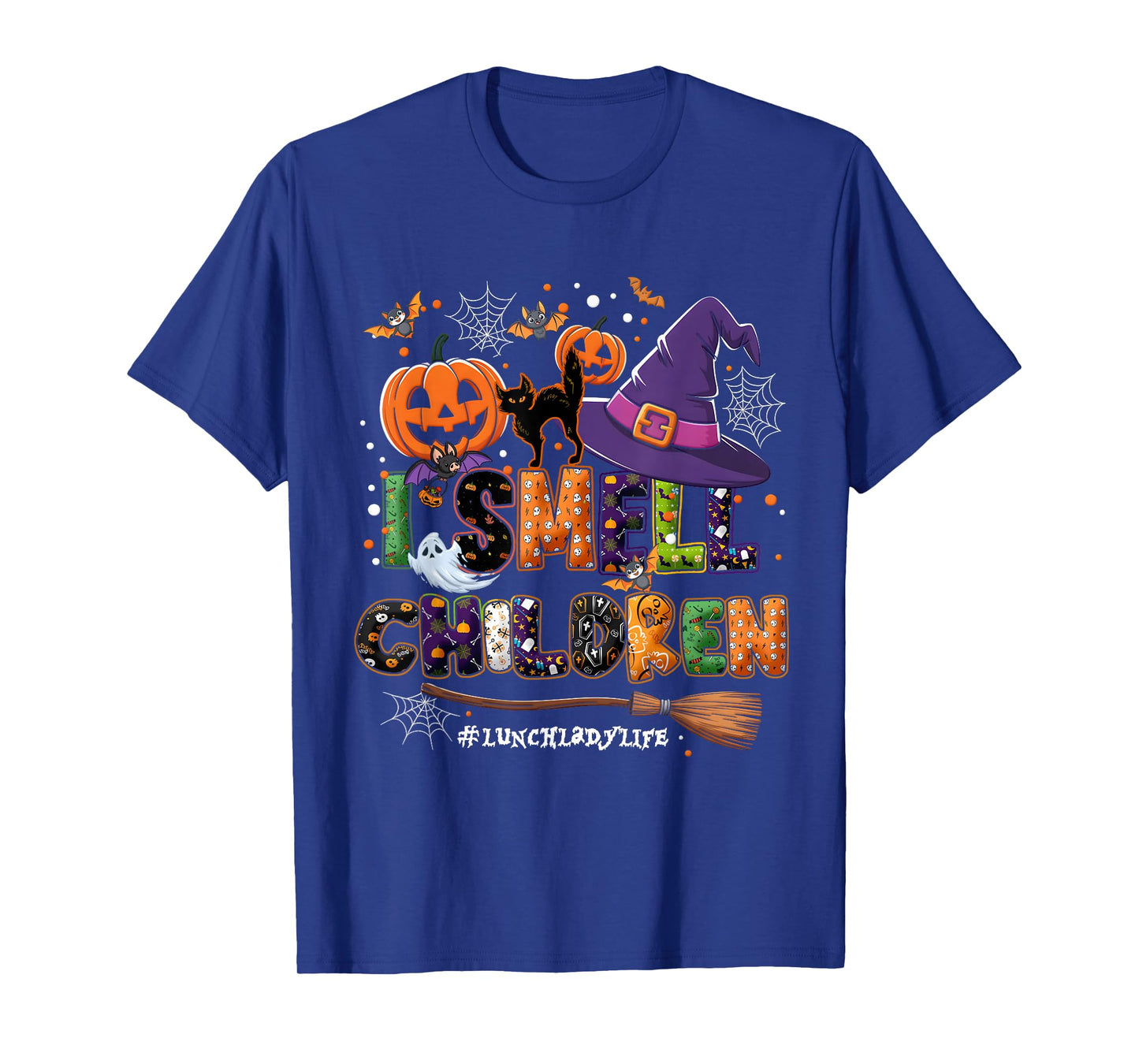 I Sme ll Children Halloween Witch Hat Pumpkin Black Cat Bats T-Shirt