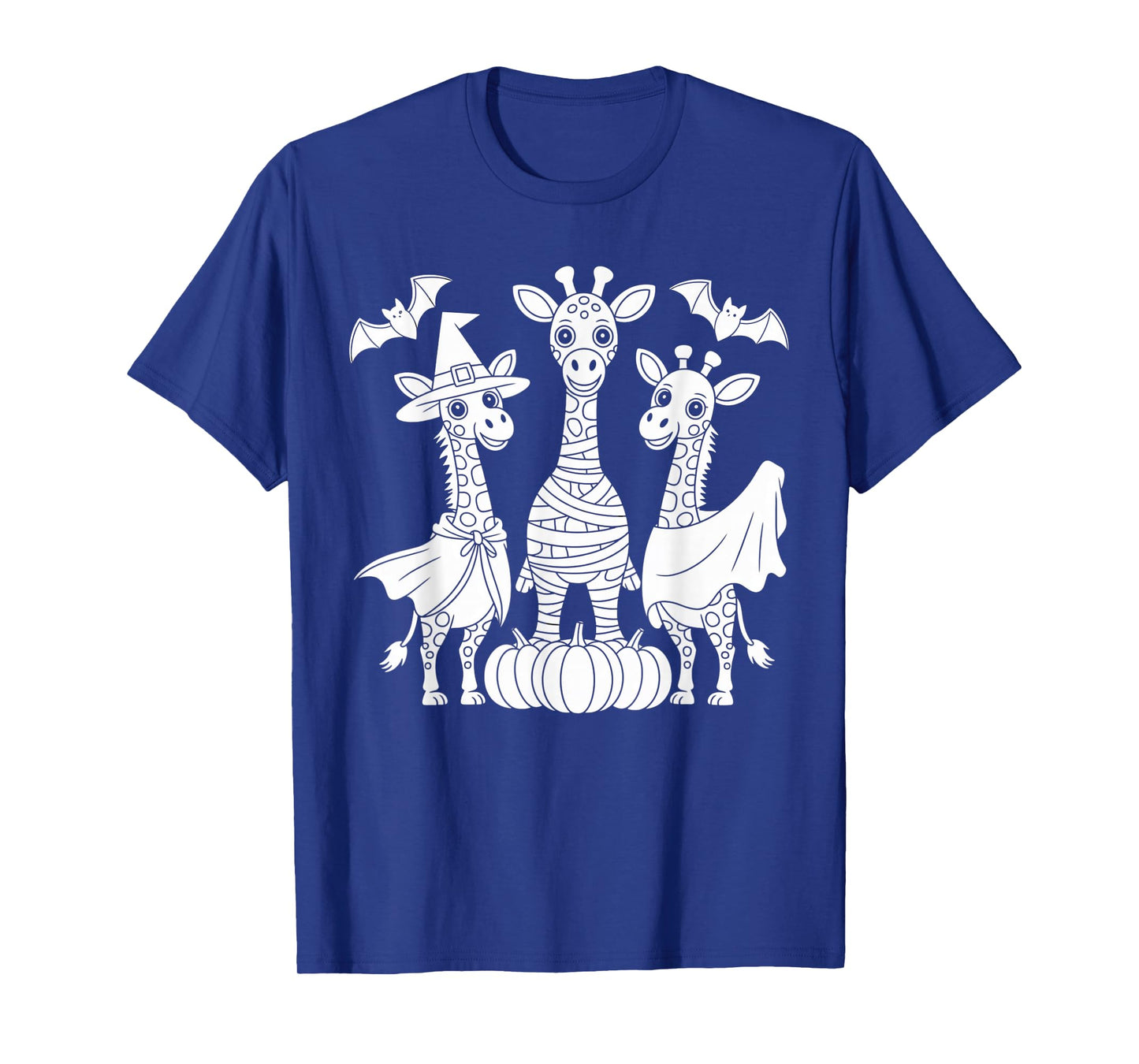 Funny Giraffe Mummy Witch Halloween Costume with Pumpkin T-Shirt