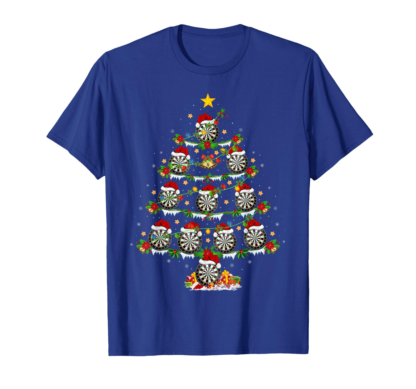Darts Christmas Tree Lights Darts Sports Player Xmas T-Shirt