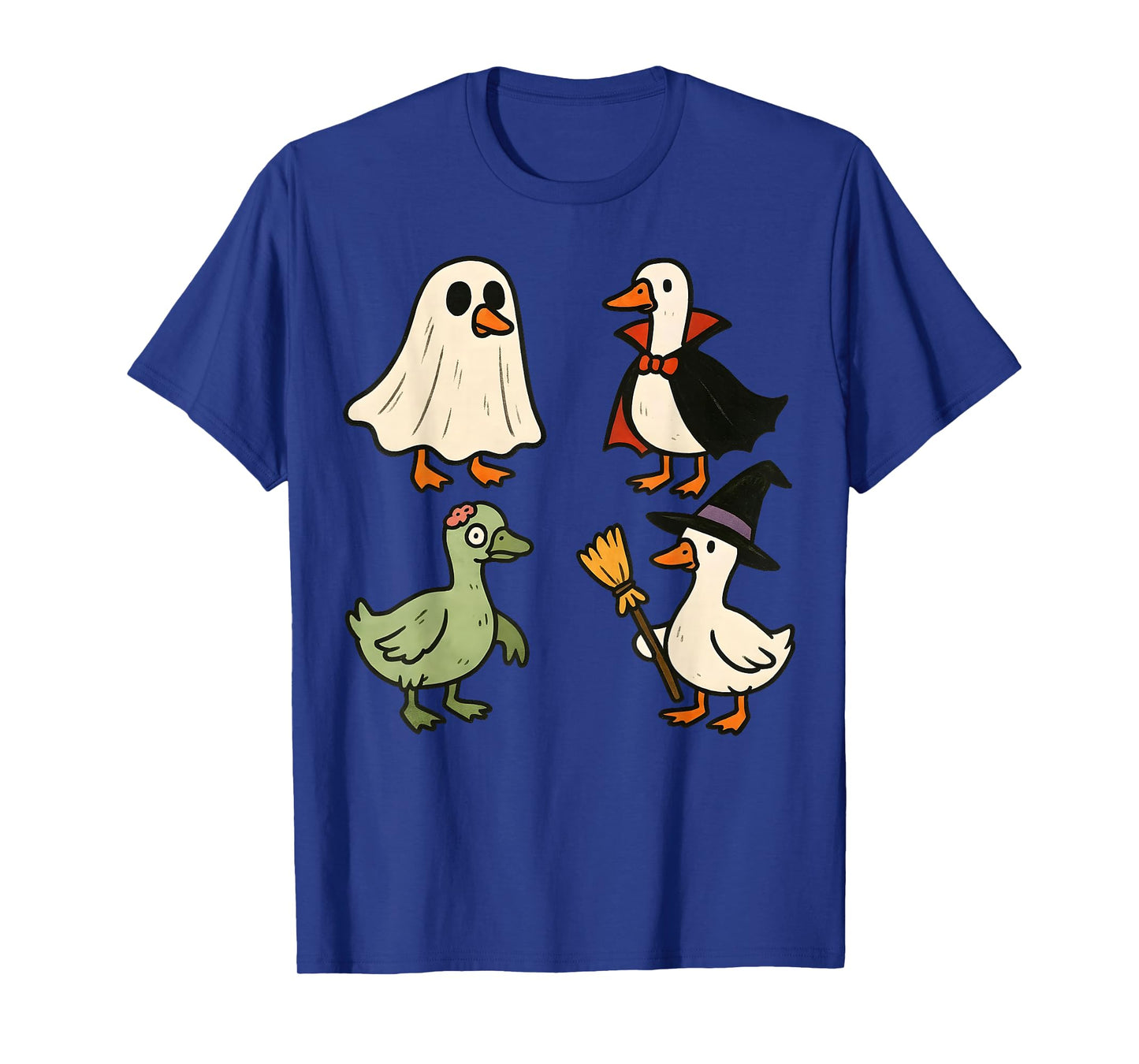 Goose Spooky Witch Boo Zombie Cute Goose Halloween Girls T-Shirt