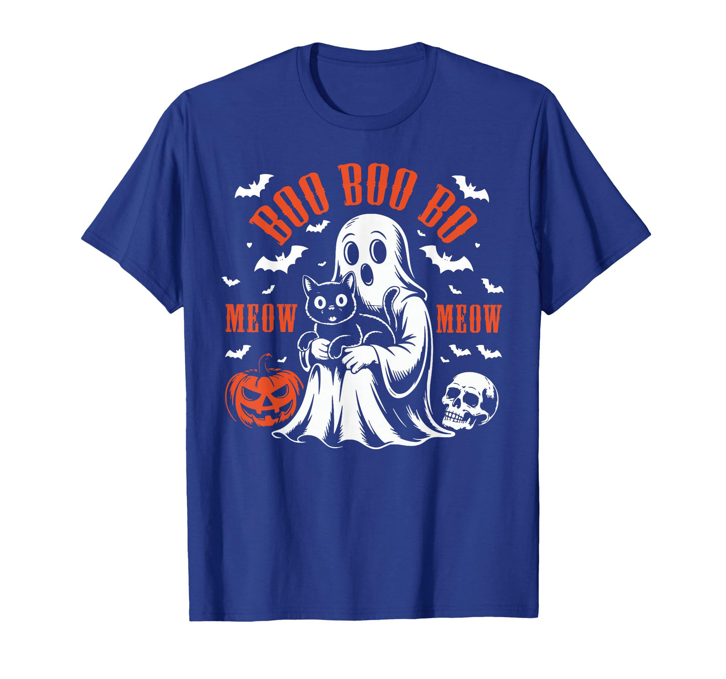 Meow Black Cat Halloween Costume Skeleton Fur Dad Pet Mom T-Shirt