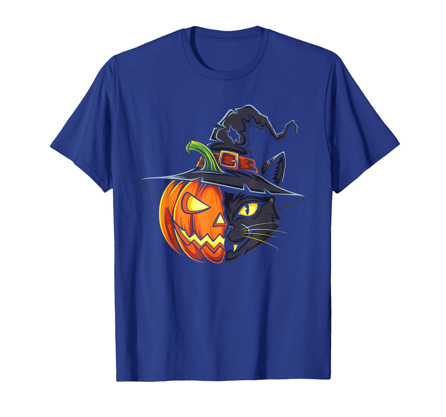 Cat Pumpkin Jack O Lantern Halloween Kids Mens Womens T-Shirt