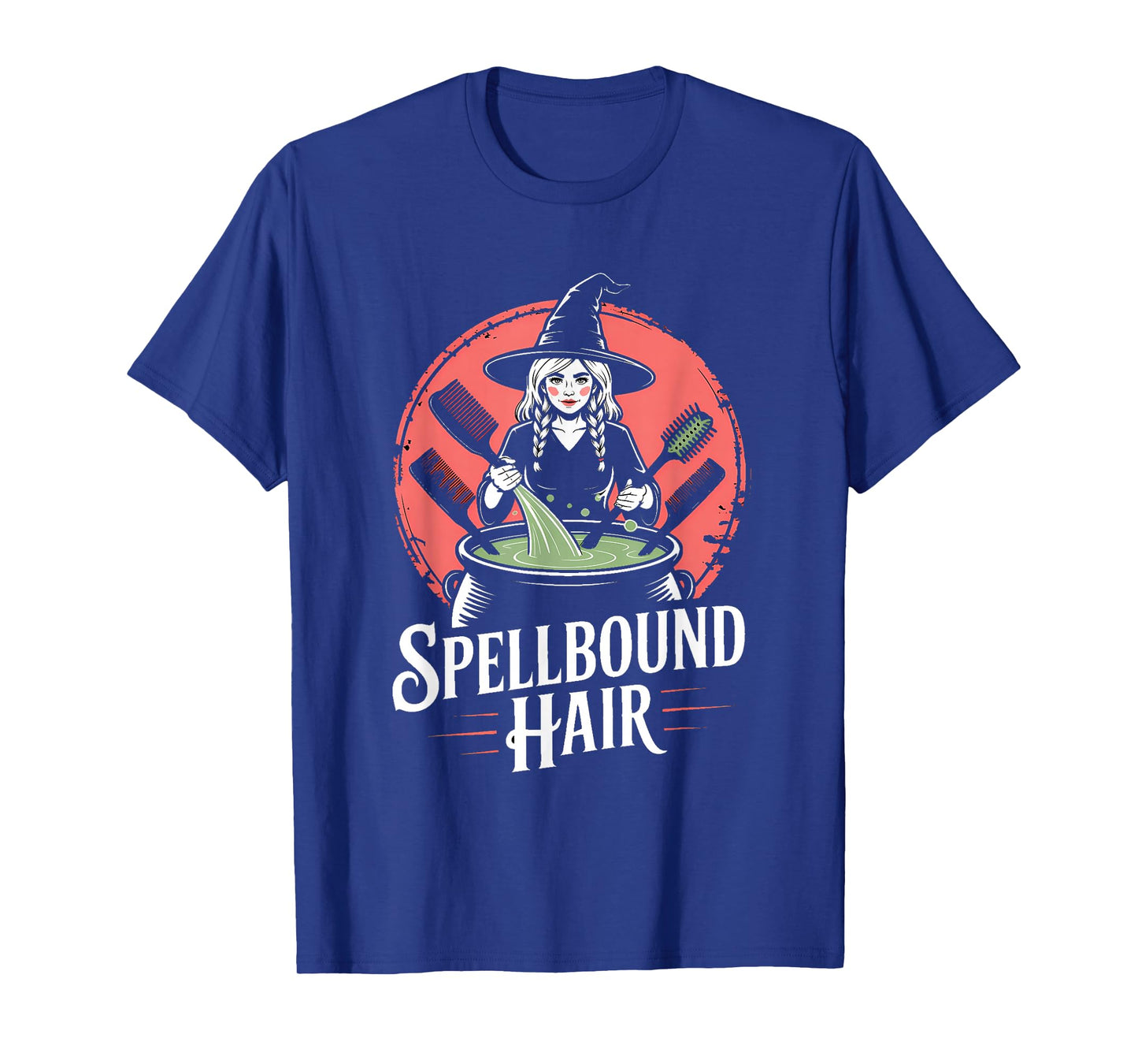 Witch Hairdresser Spellbound Hair Retro Circle T-Shirt