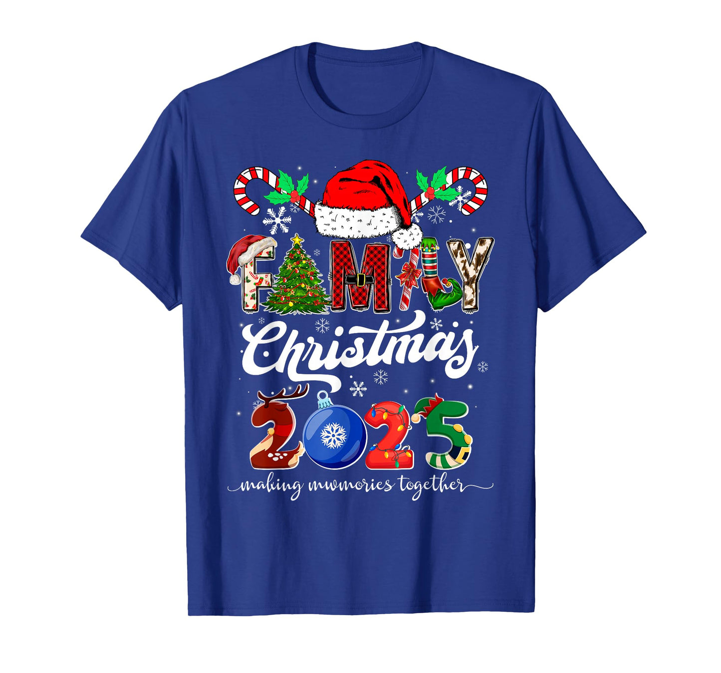 Family Christmas 2025 Matching Squad Santa Funny Xmas T-Shirt