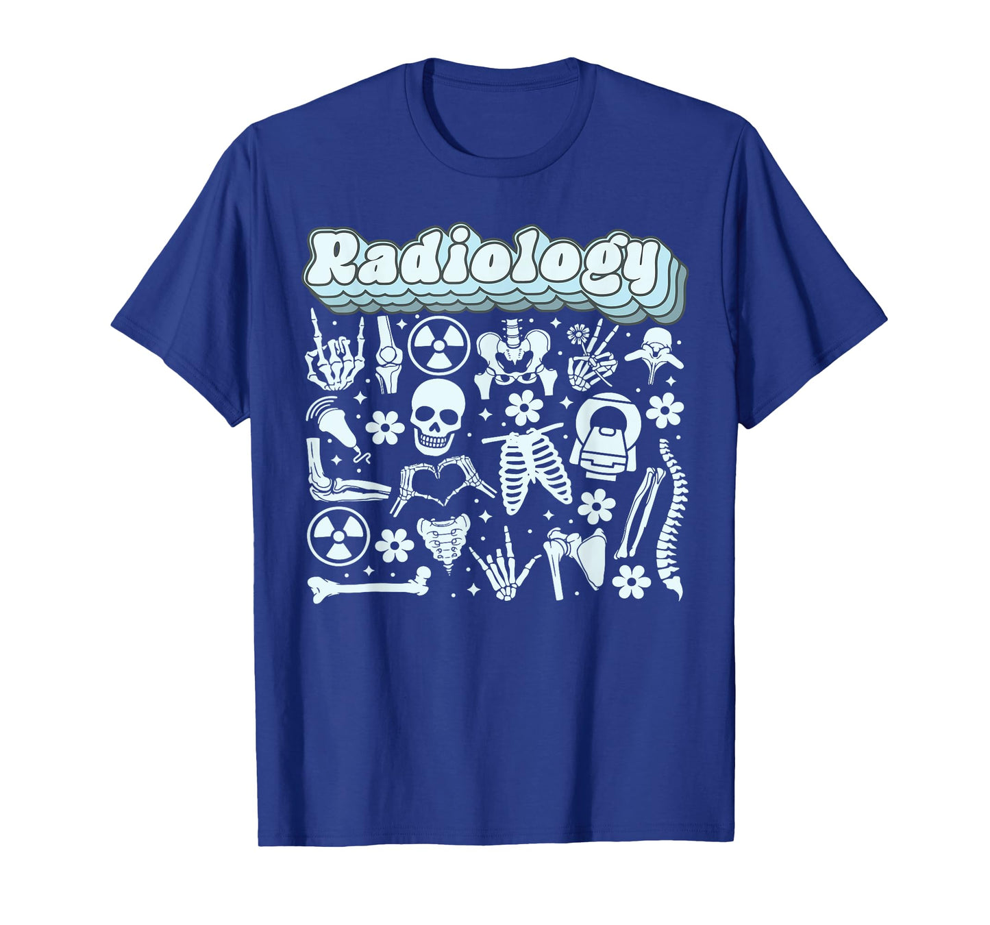 Retro Radiology X-ray Rad Tech Skeleton MRI Tech Graduation T-Shirt