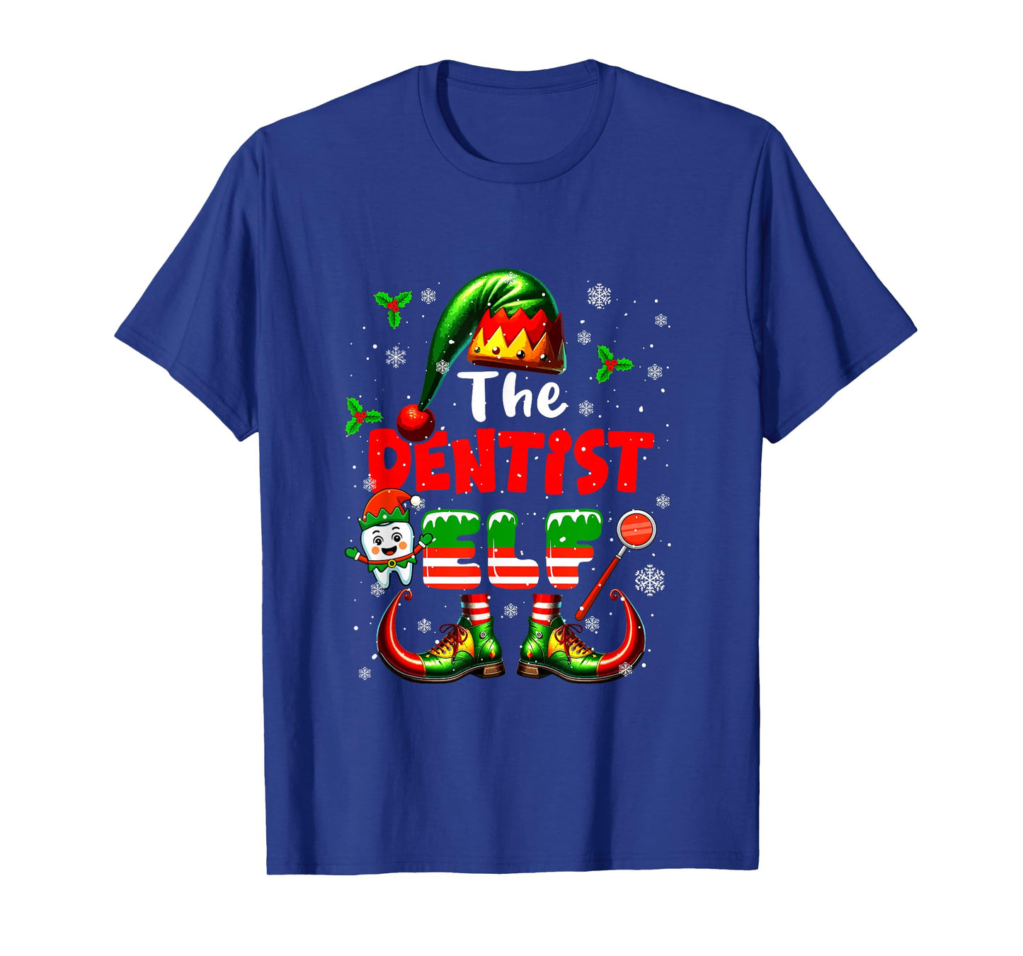 The Dentist Elf Christmas Funny Job Team Matching Parties T-Shirt