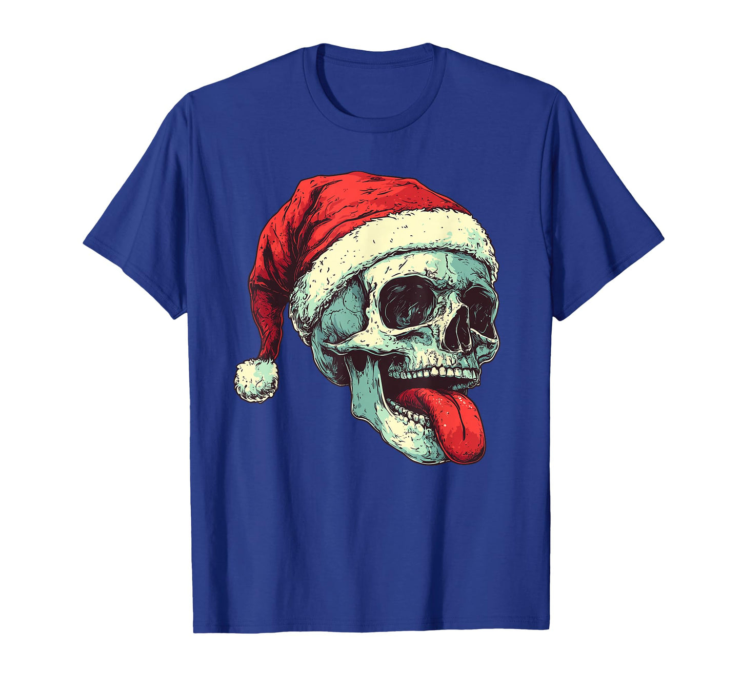 Christmas Badass Skull, Santa Claus, Music, Bones and Santa Claus T-Shirt