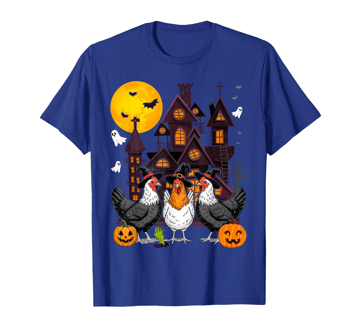 Chicken Witches Funny Halloween Spooky Season Chickens T-Shirt