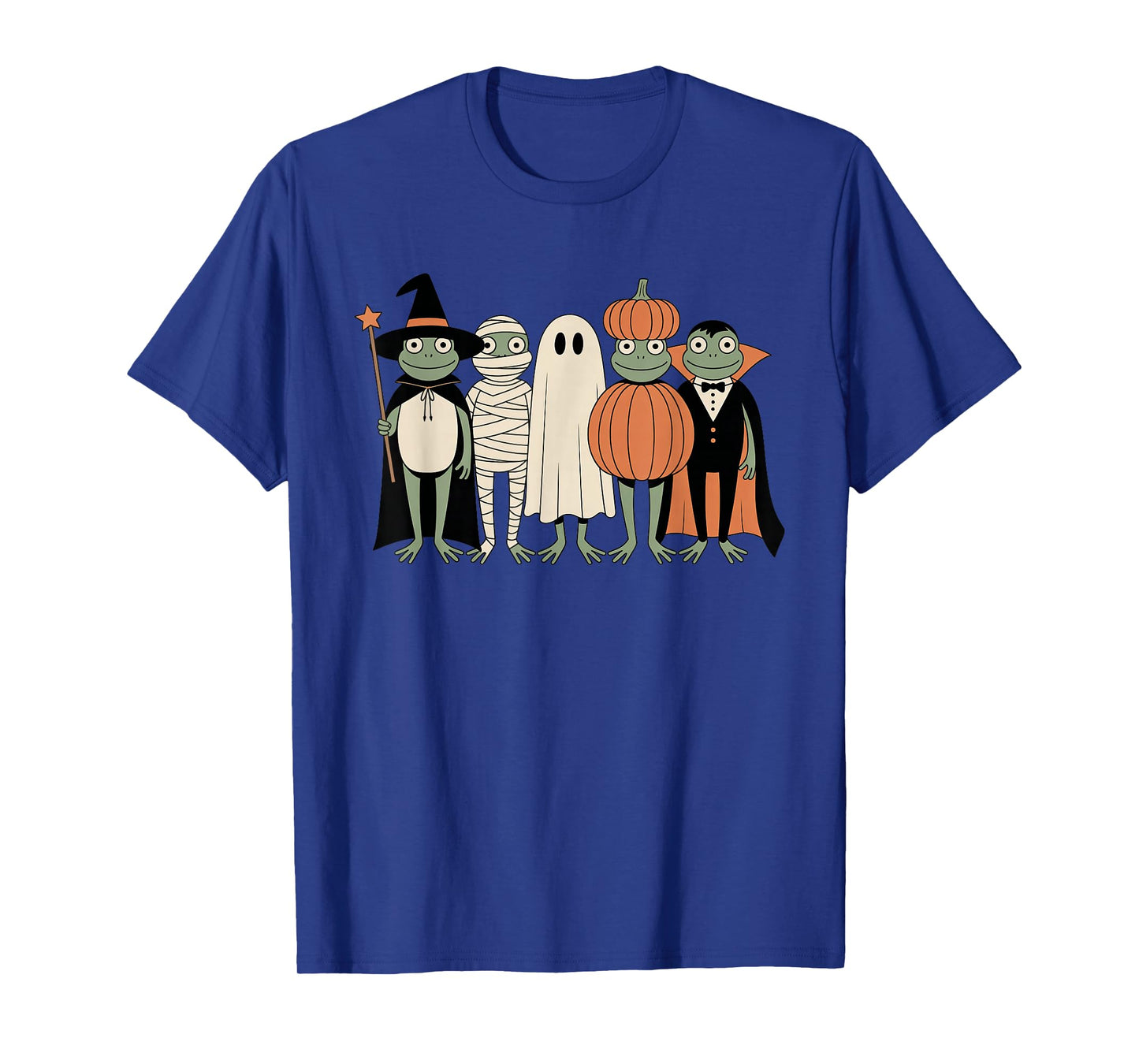 Cute Frog Halloween Witch Pumpkin Ghost Mummy Costume Kids T-Shirt