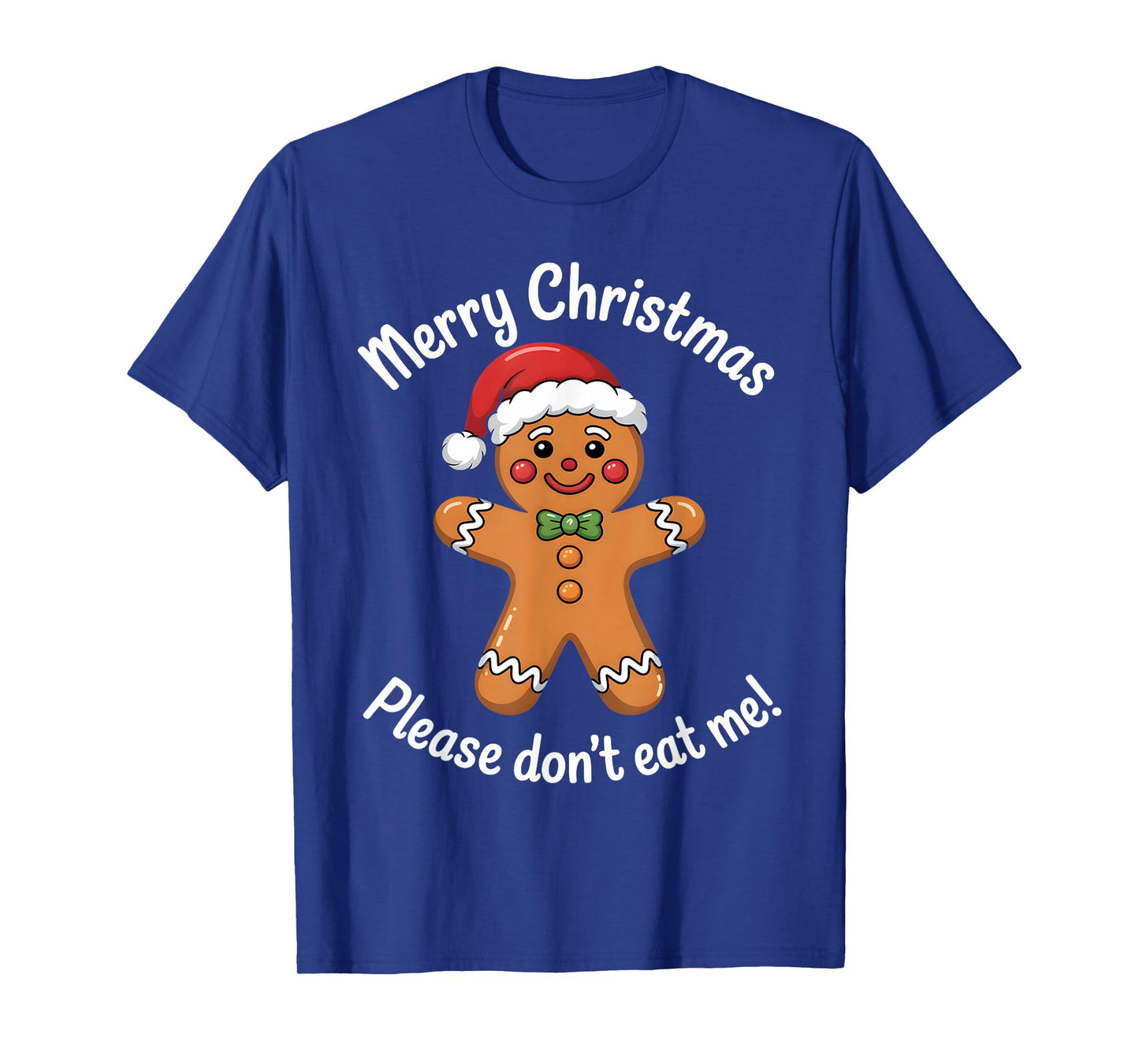 Funny Christmas Gingerbread Man Santa Hat for Kids T-Shirt