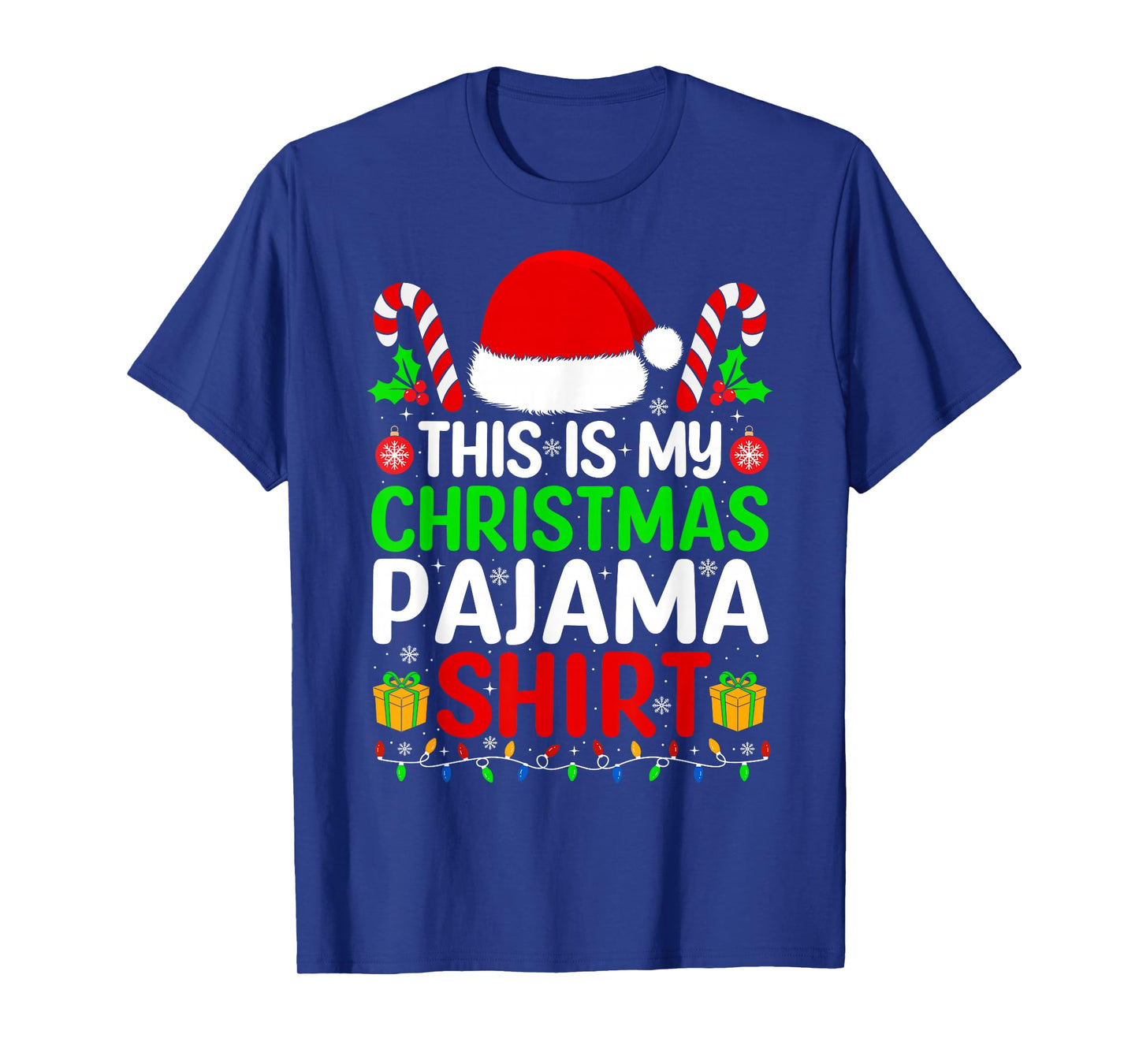 This is My Christmas Pajama Shirt Matching Family Xmas Santa T-Shirt