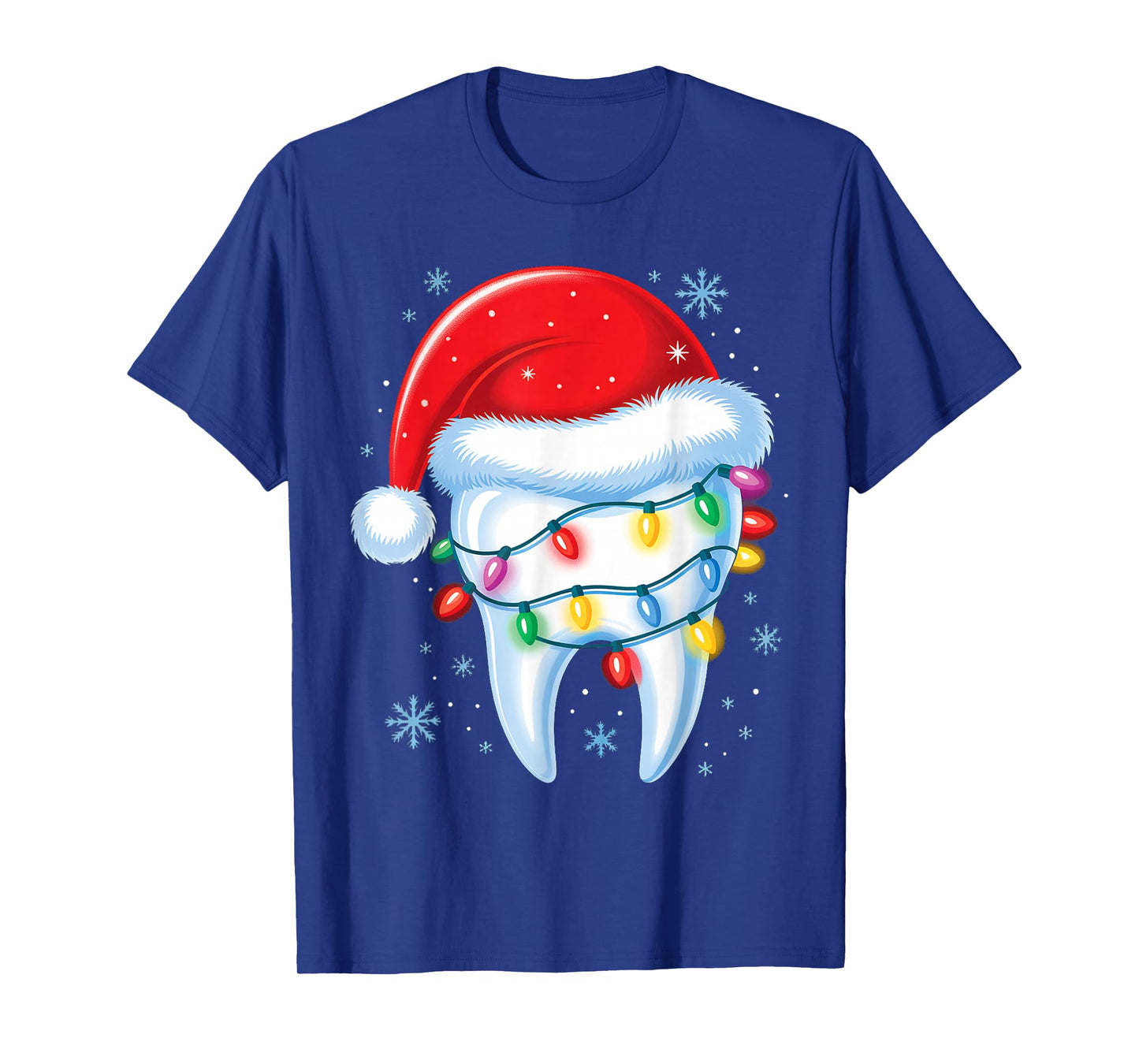 Retro Dental Christmas Tooth Santa Xmas Dentist Squad Crew T-Shirt