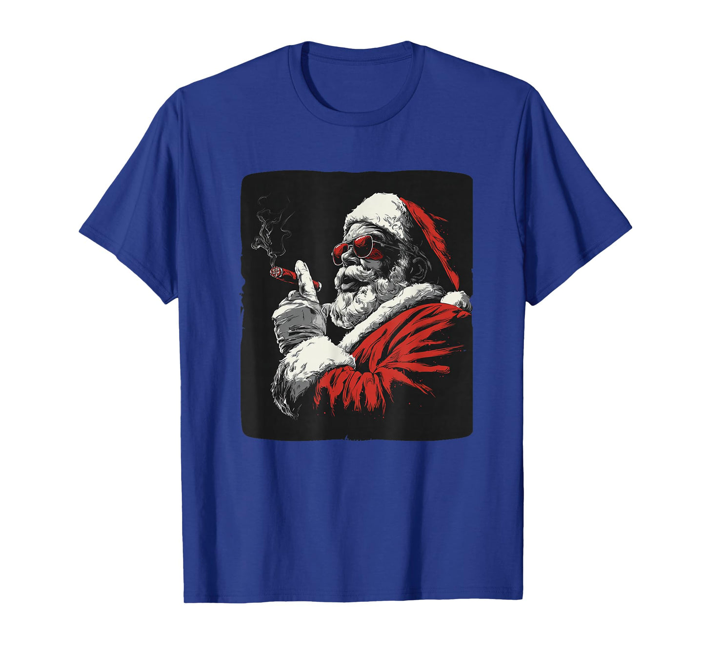 Cool Looking Santa with Cigar and Sunglasses for Smoker T-Shirt