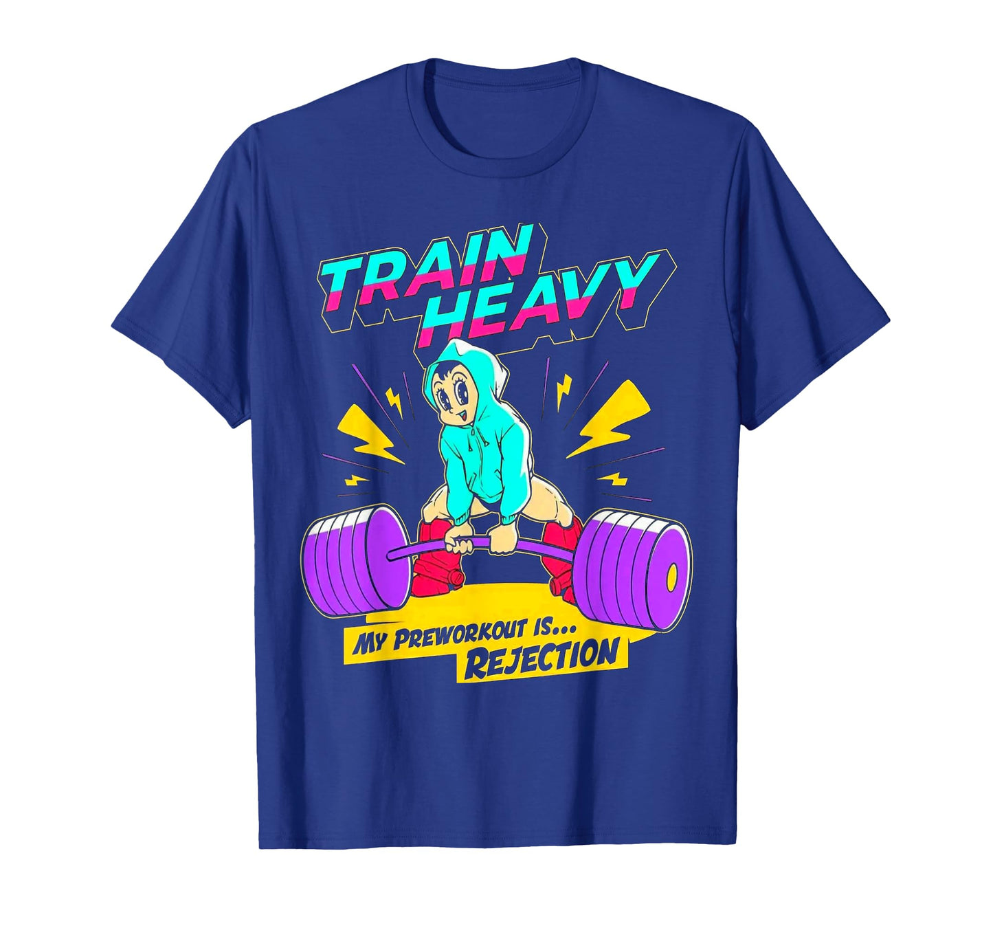 Train Heavy My Pre-Workout Is Rejection Gym Bodybuilding T-Shirt