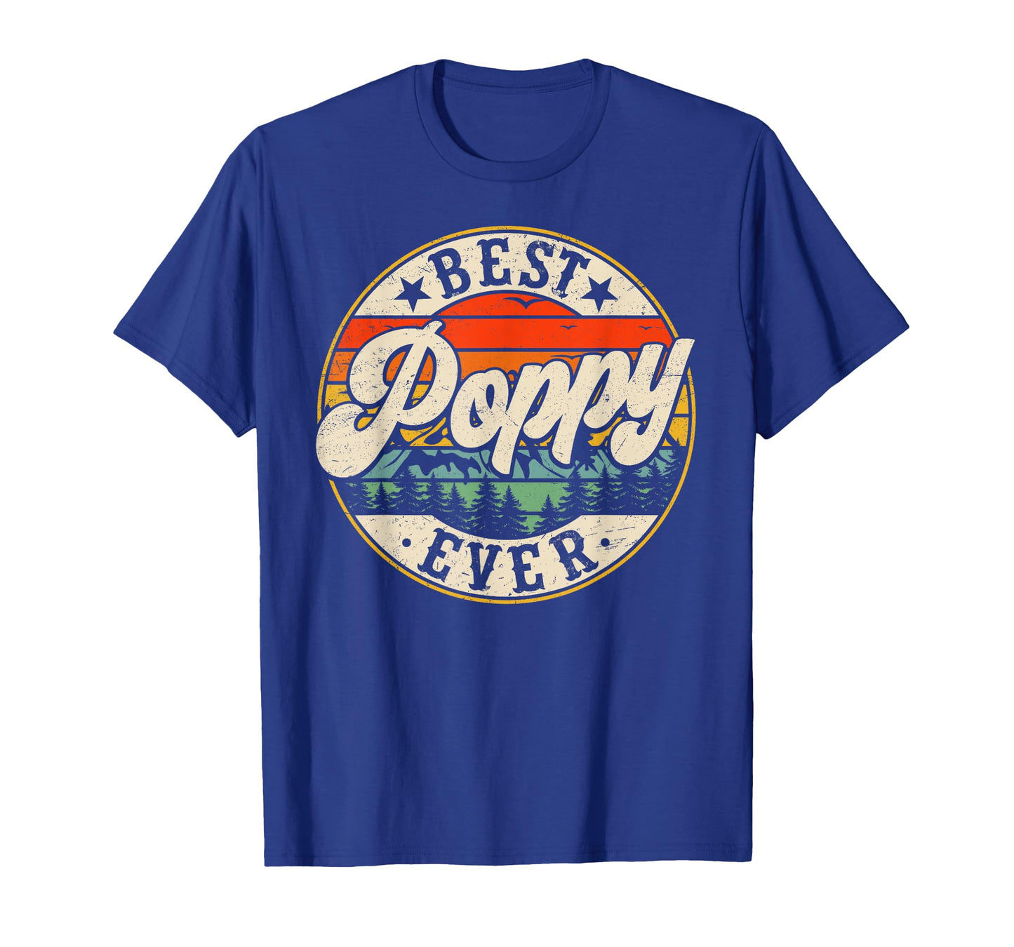 Vintage Best Poppy Ever Father's Day Grandpa Men T-Shirt