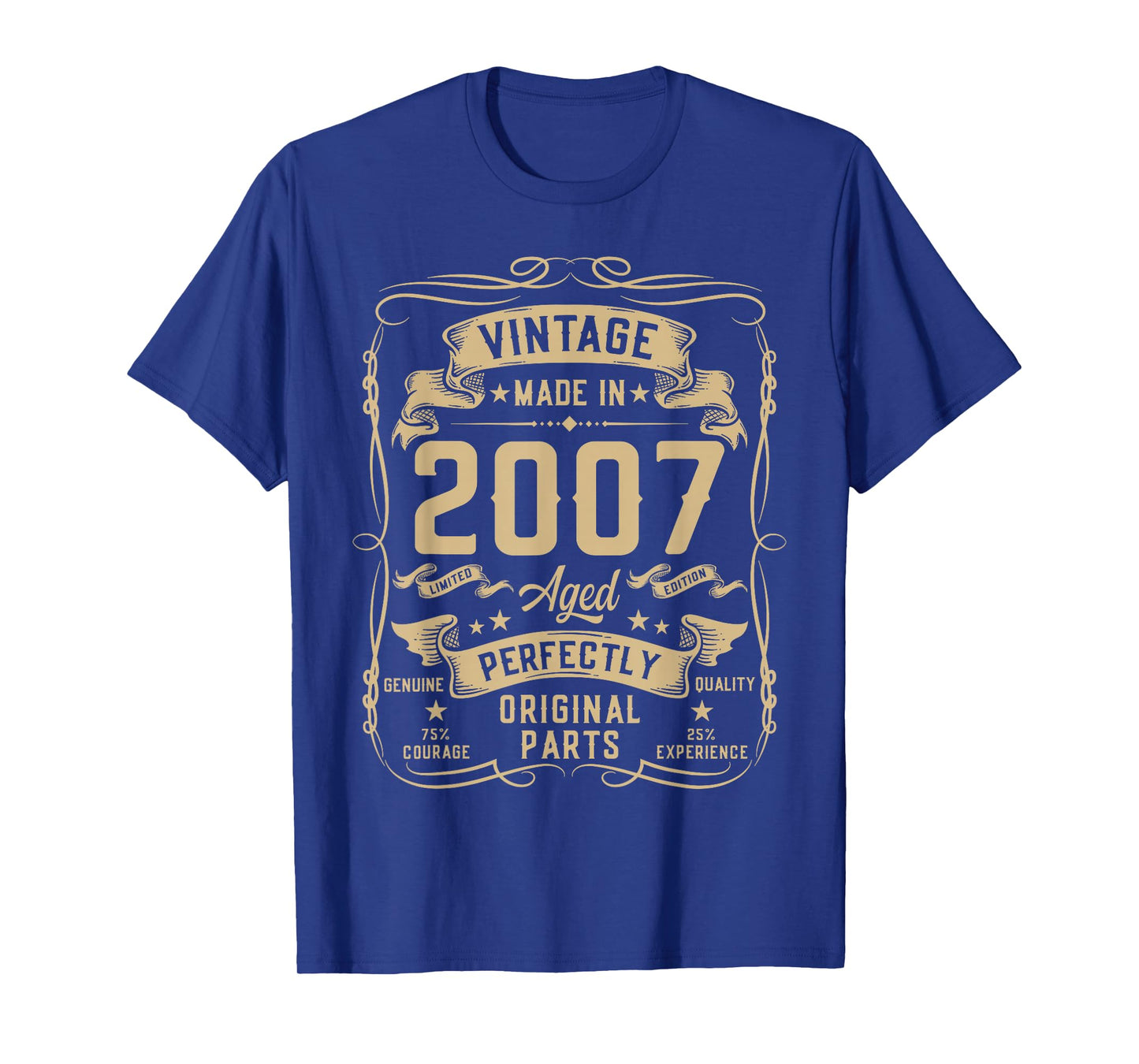 Vintage 2007 18yr 18th Birthday Gifts for Men 18 Years Old T-Shirt