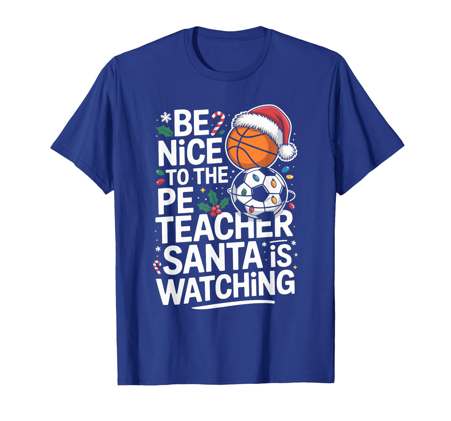 Funny PE Teacher Christmas Physical Education Xmas T-Shirt