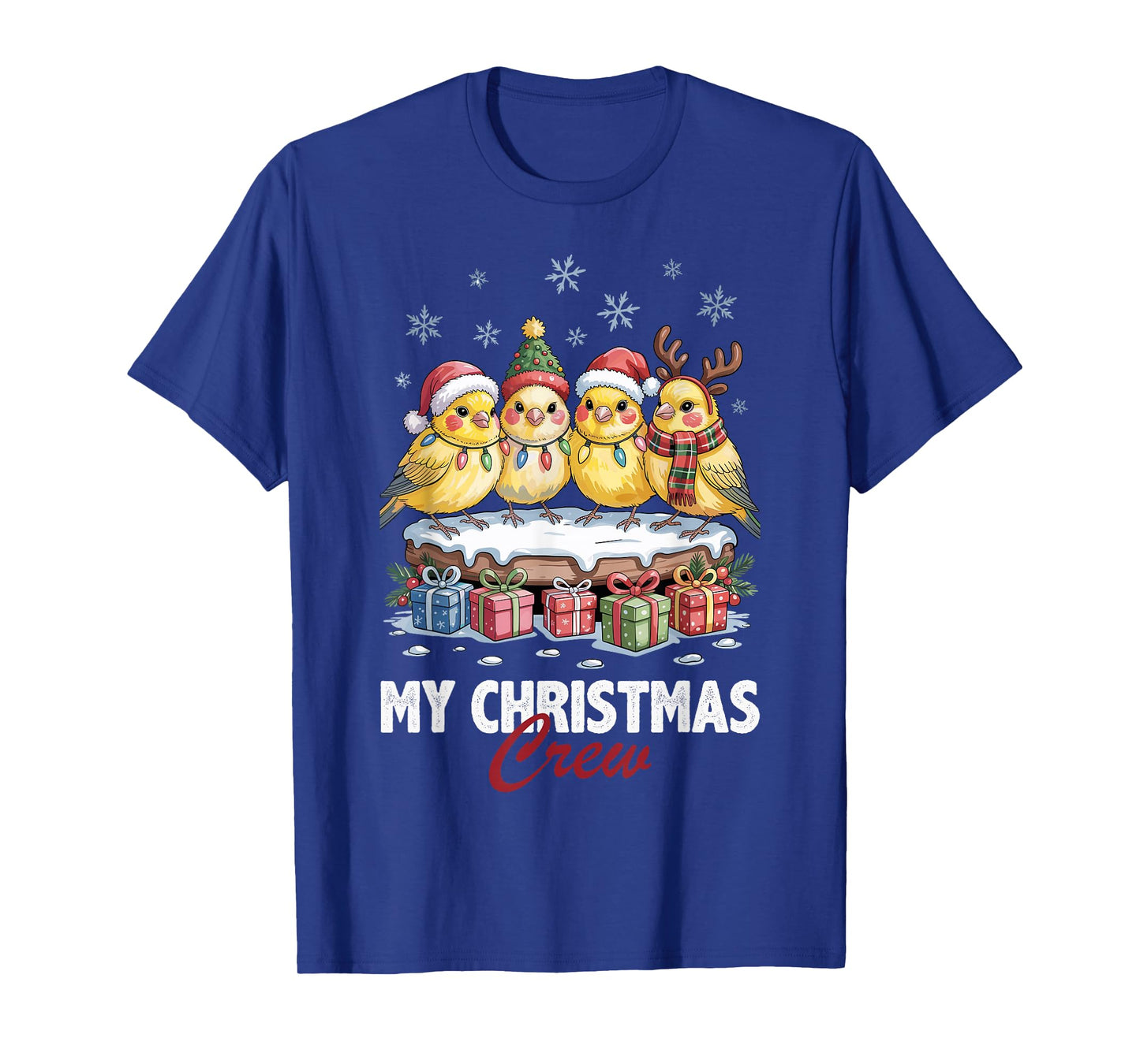 Canary Christmas Crew Cute Bird Lovers Funny Holiday Pajama T-Shirt