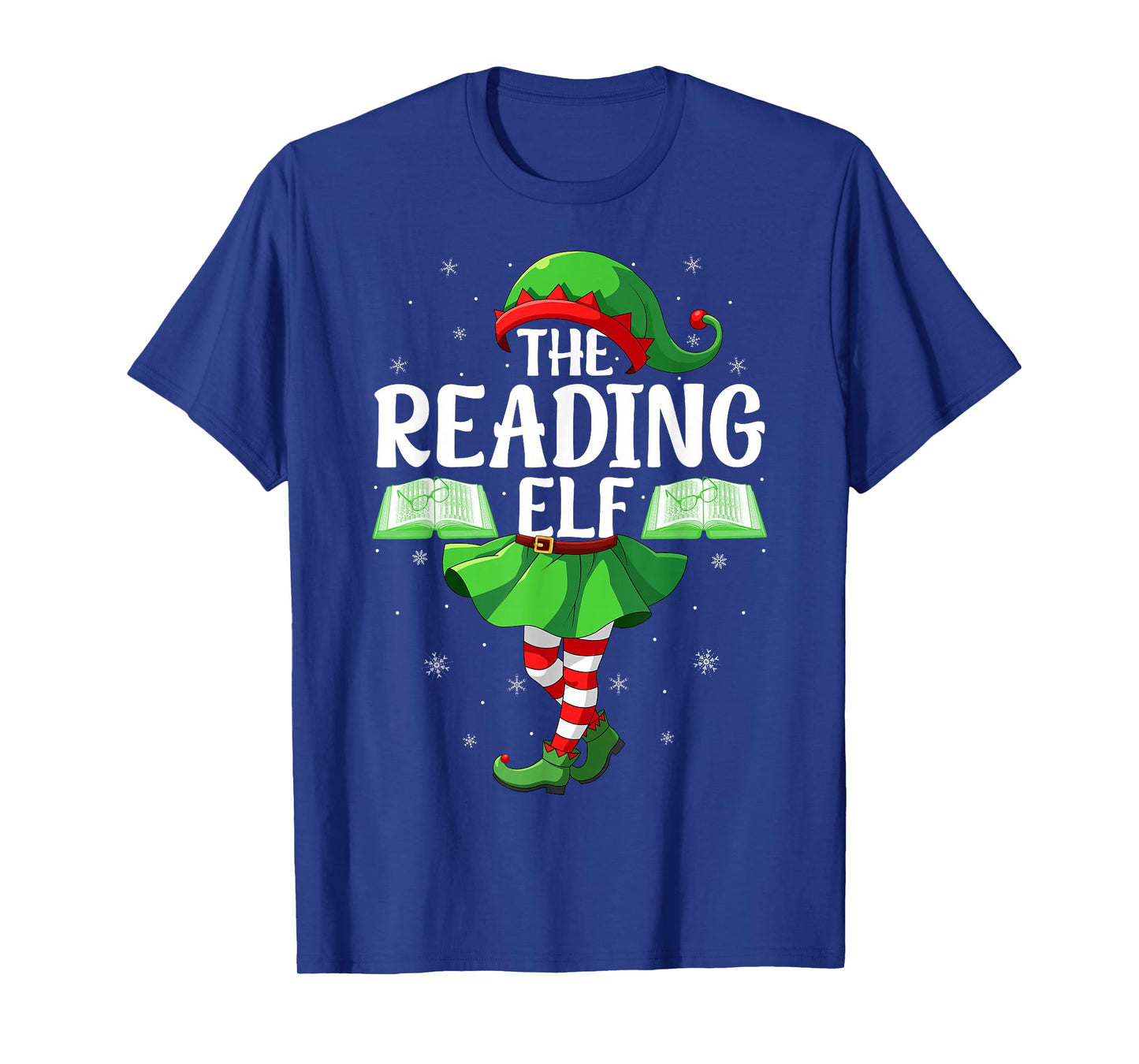 Reading Elf Christmas Family Women Girls Elf Squad Xmas T-Shirt