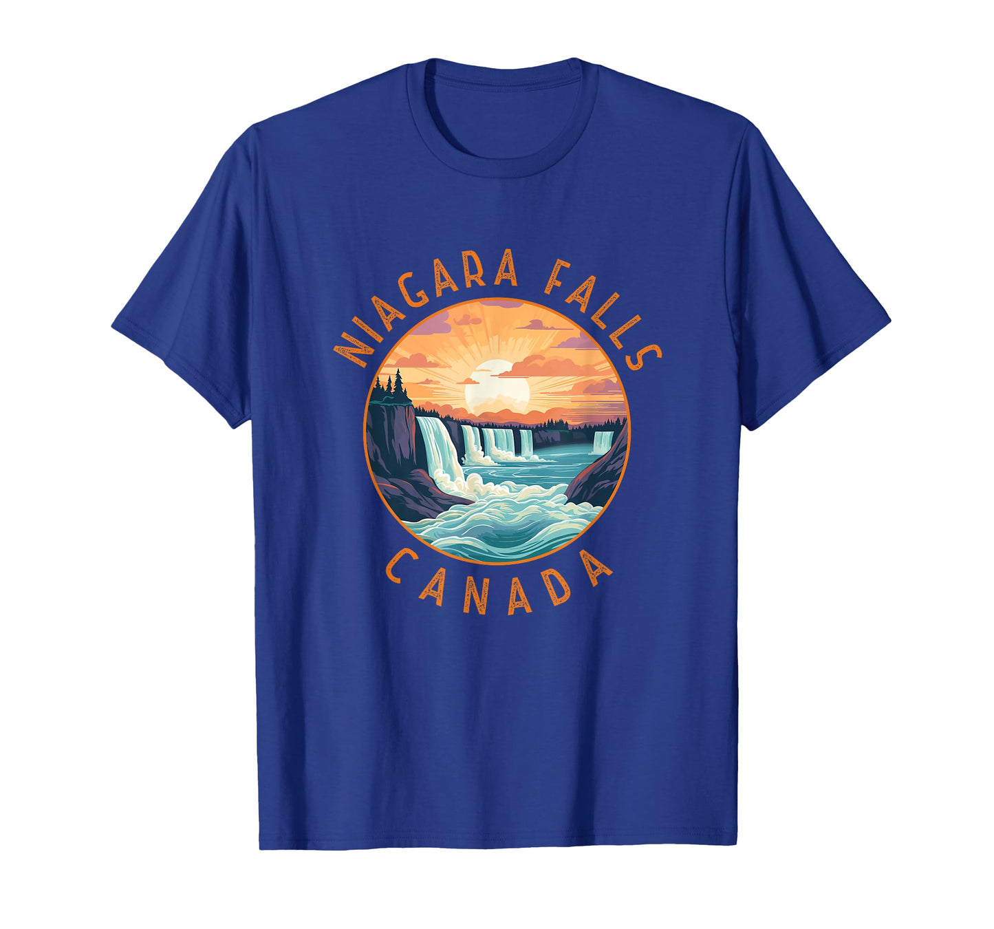 Niagara Falls Canada Retro Distressed Circle Vintage T-Shirt