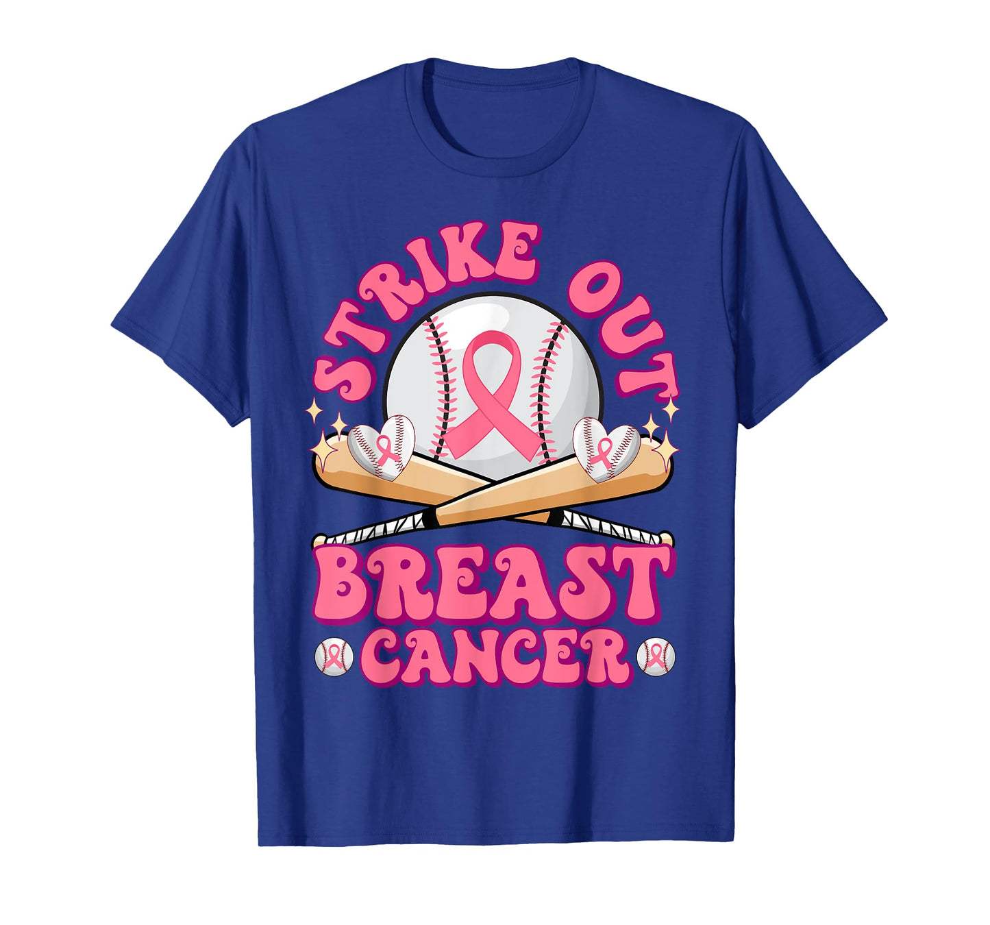 Strike Out Breast Cancer Awareness Pink October Baseball T-Shirt