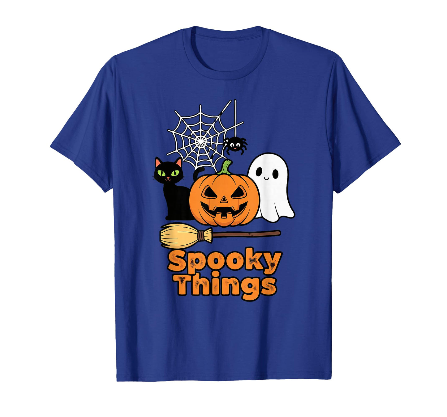 Spooky Things Cute Halloween Pumpkin Ghost Black cat T-Shirt