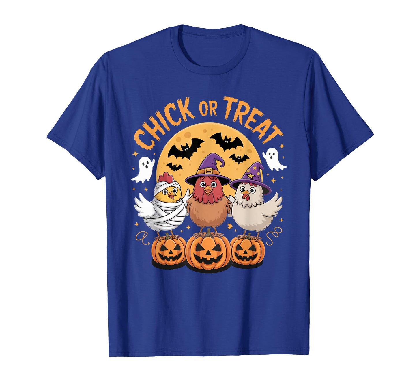 Cute Chicken Chick or Treat Halloween Costume Party Design T-Shirt