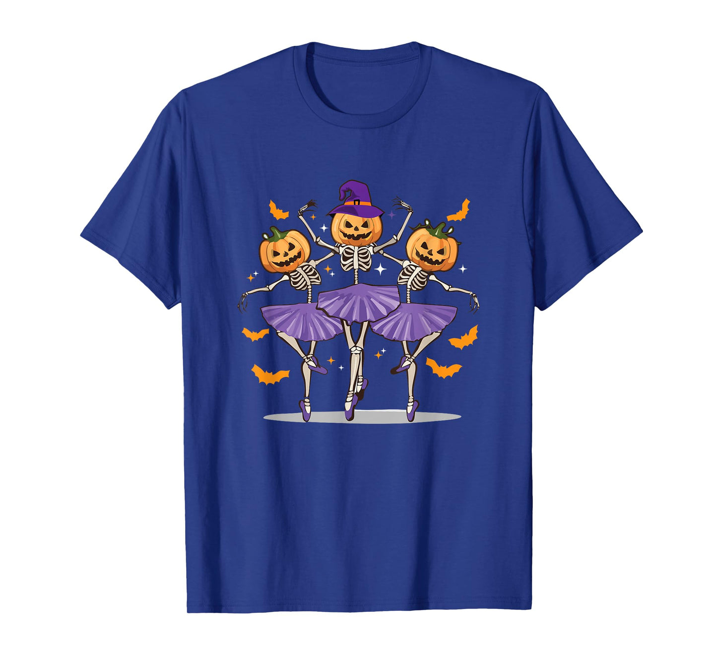 Skeleton Dancer Halloween Ballet Lovers Pumpkin Witch Girls T-Shirt
