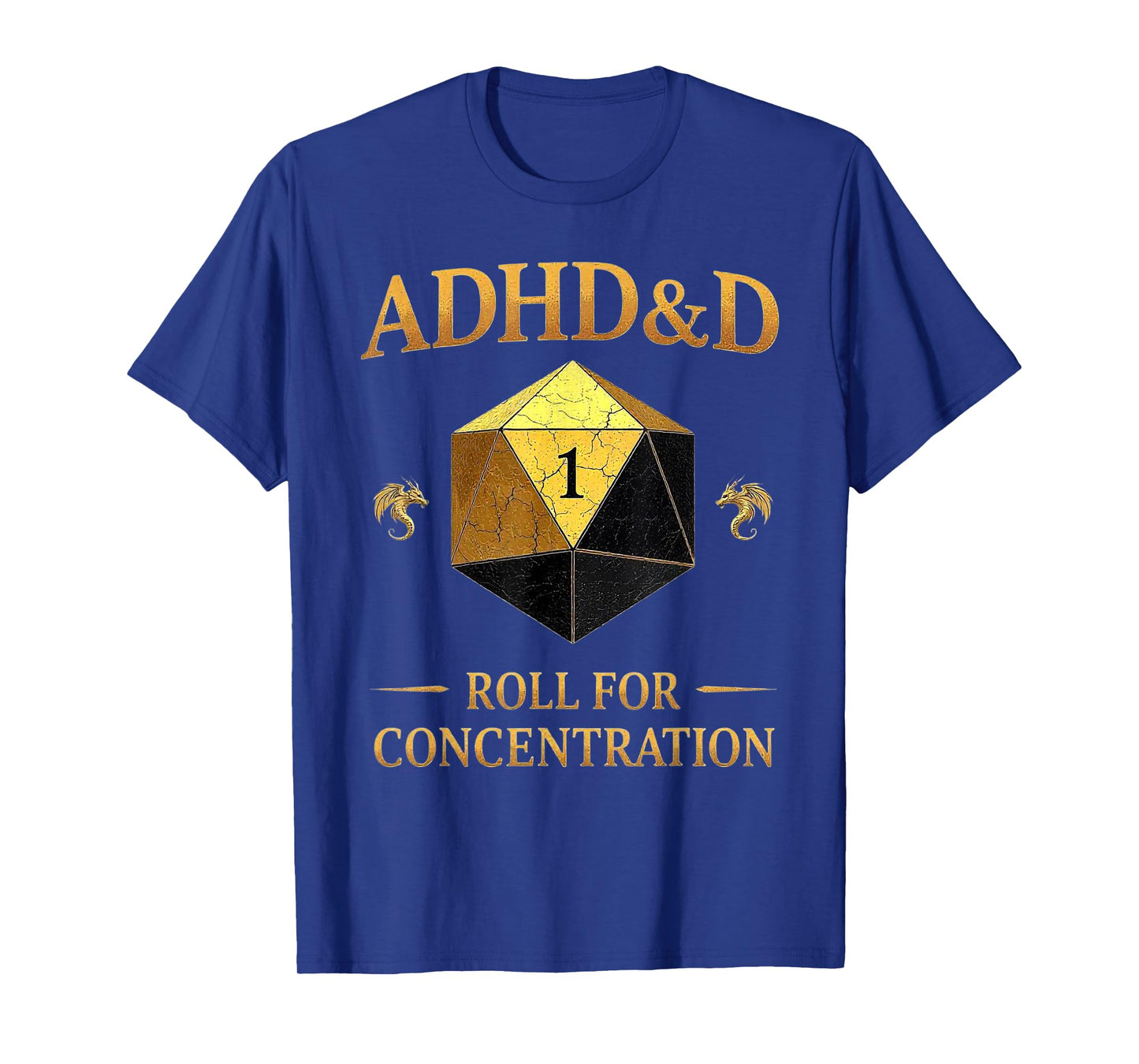 Vintage ADHD&D Roll For Concentration T-Shirt