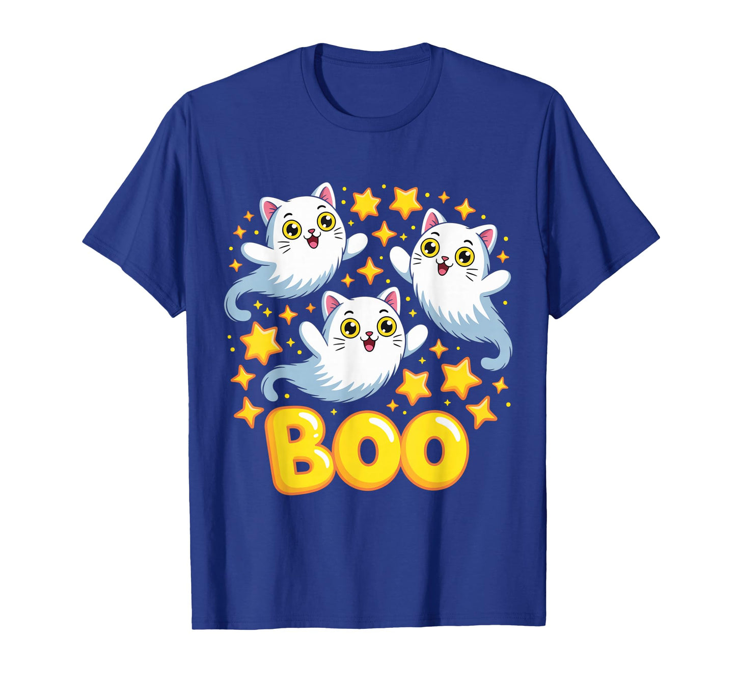 CAT Ghost Boo Cute Kitty Cats Lover Halloween Women Men T-Shirt