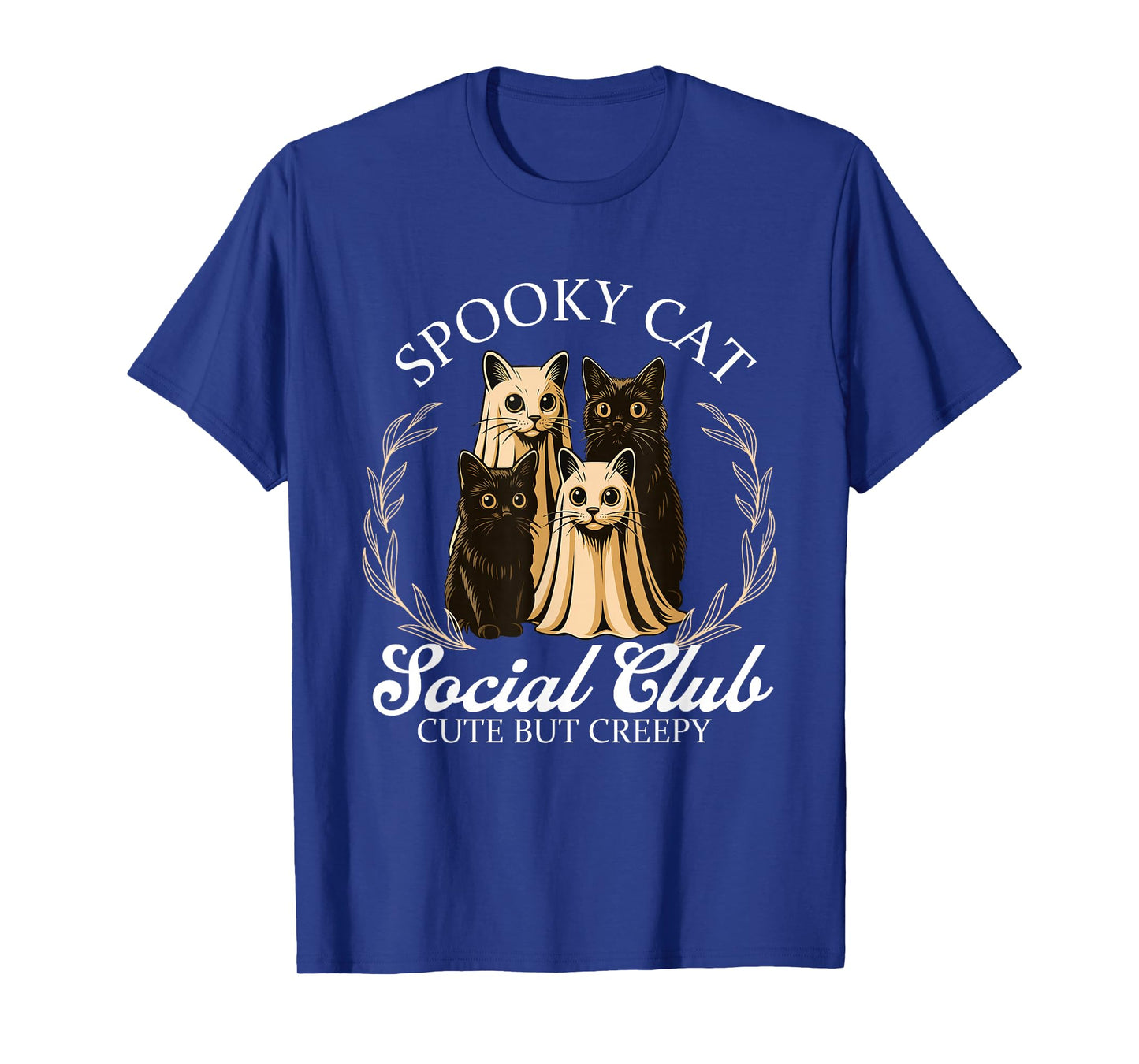 Spooky Cat Social Club - Halloween Cat Lover Kitty Owner T-Shirt