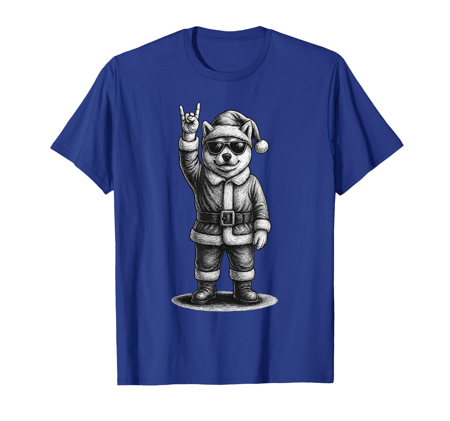 Shiba Inu Rock Music Christmas Dog Lover T-Shirt