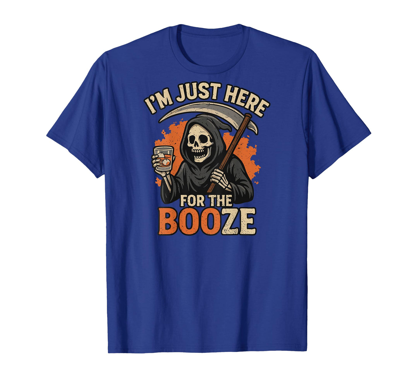 Back Print, Boo Halloween Booze, Whiskey Costume Halloween T-Shirt