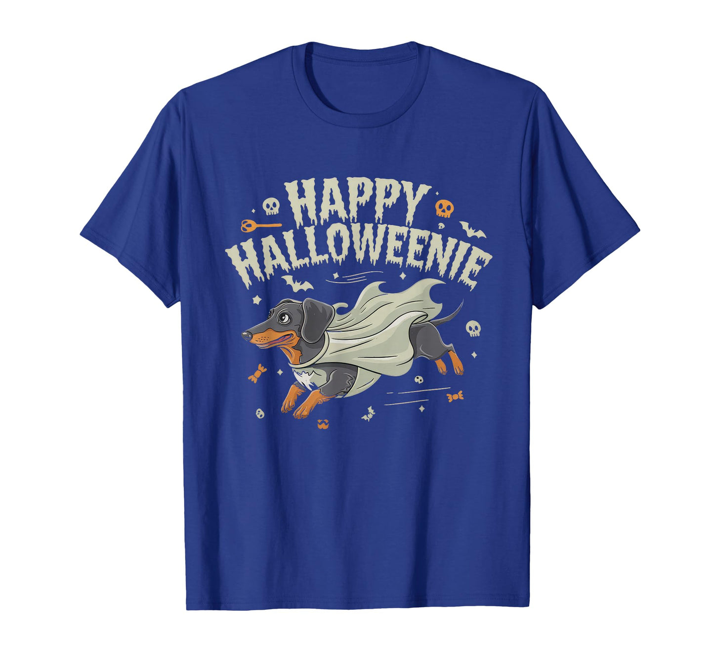 Happy Halloweenie Tshirt Women Men Wiener Monster Party T-Shirt