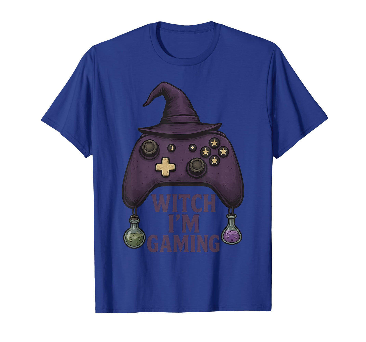 Halloween Witch Iβm Gaming Funny Witch Controller T-Shirt