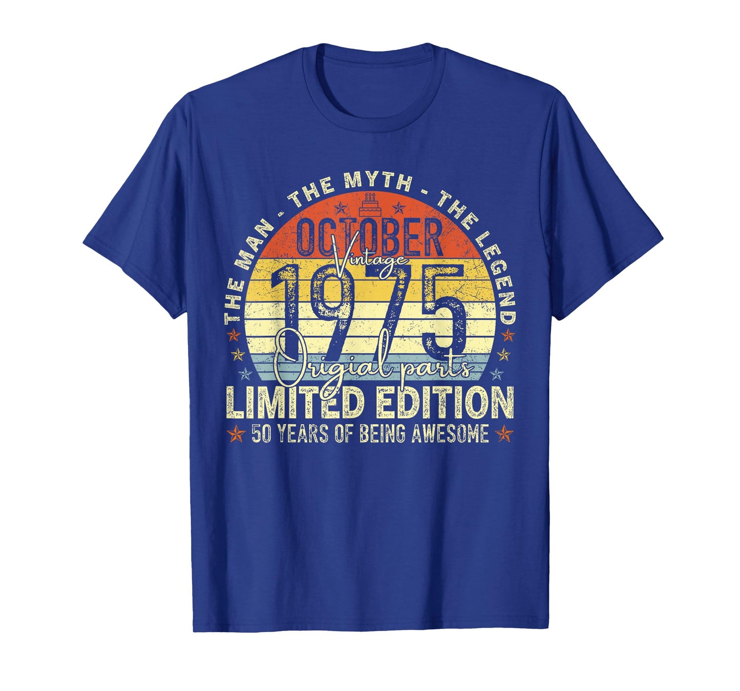 October 1975 50th Birthday Gifts for Men Women 50 Year Old T-Shirt
