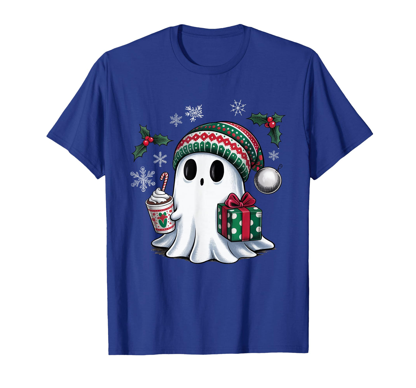Ghost Christmas Santa Spooky Christmas T-Shirt