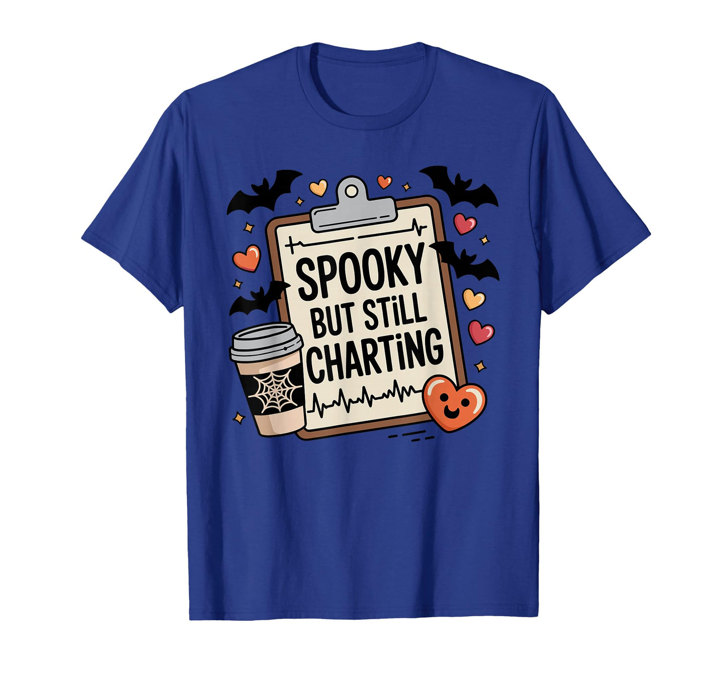 Spooky BUT Still CHARTING Halloween Design T-Shirt