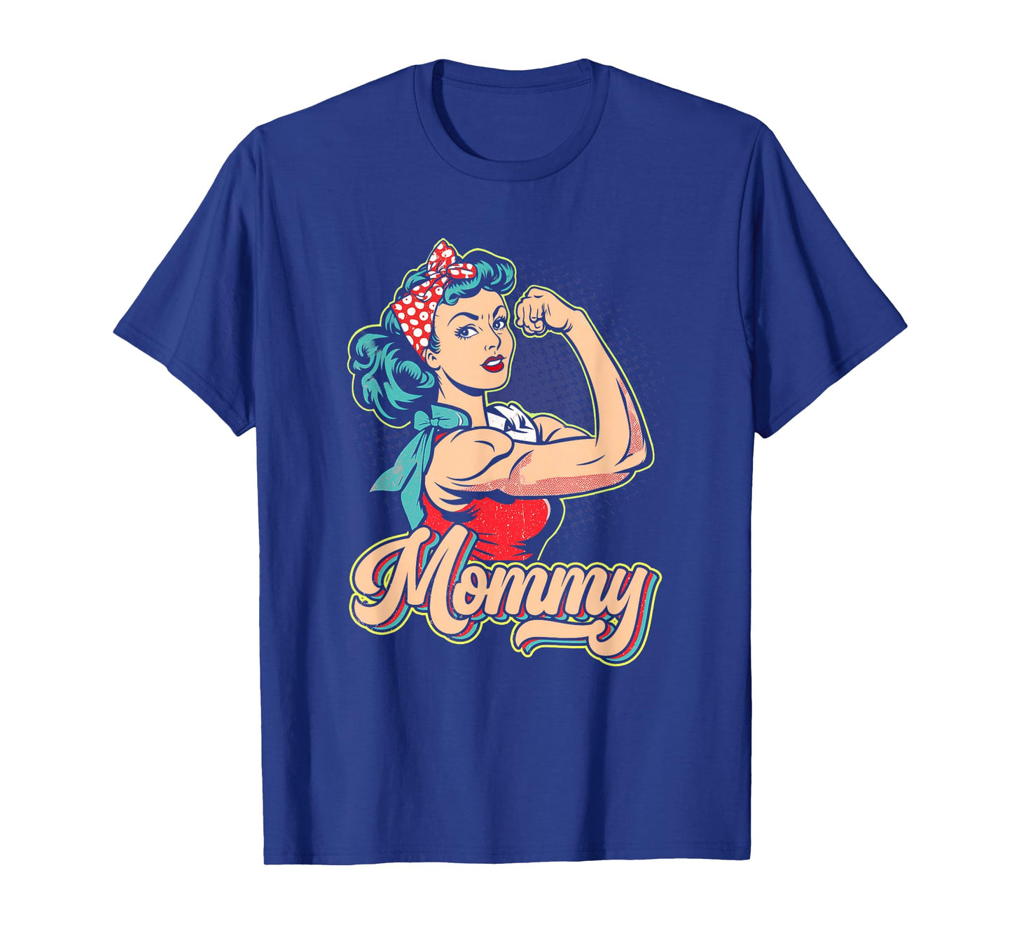 Mommy Muscle Retro Weightlifting And Bodybuilding Gym Mom T-Shirt