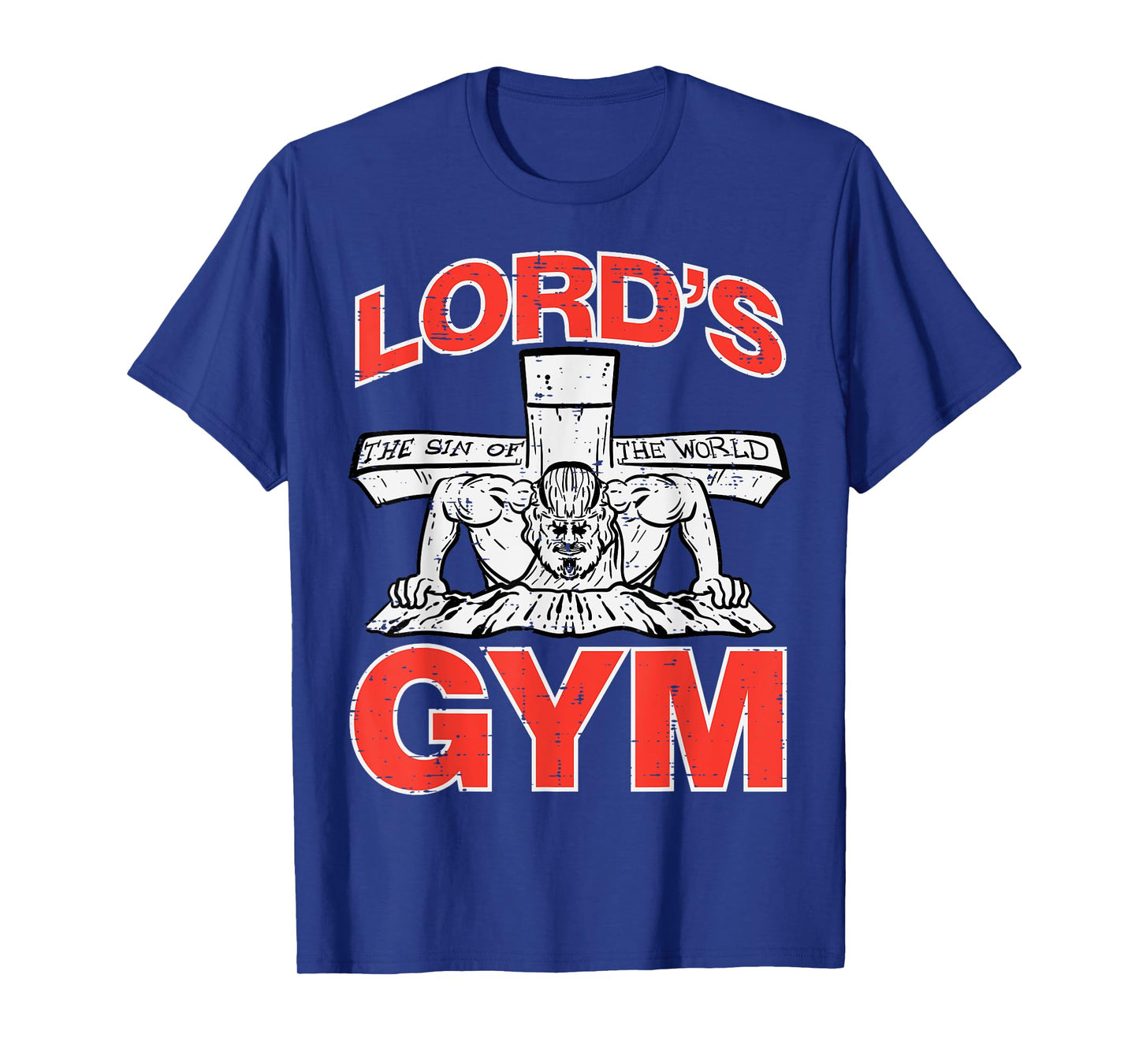 Lords Gym Jesus Push Ups Christian Workout Fitness Men Women T-Shirt