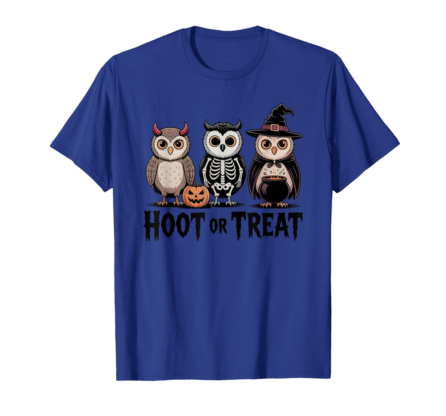 Vintage Halloween Owls Hoot or Treat Spooky T-Shirt