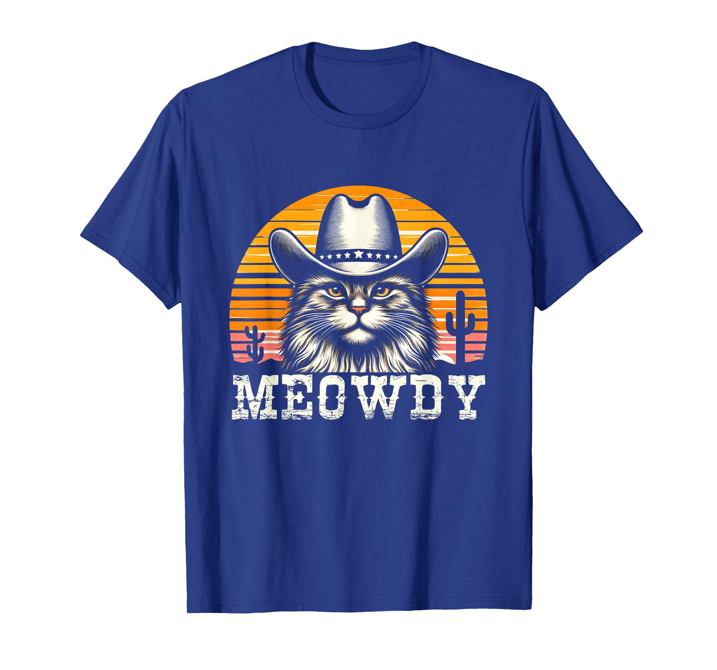 Meowdy Country Music Vintage Cat Cowboy Hat Western T-Shirt
