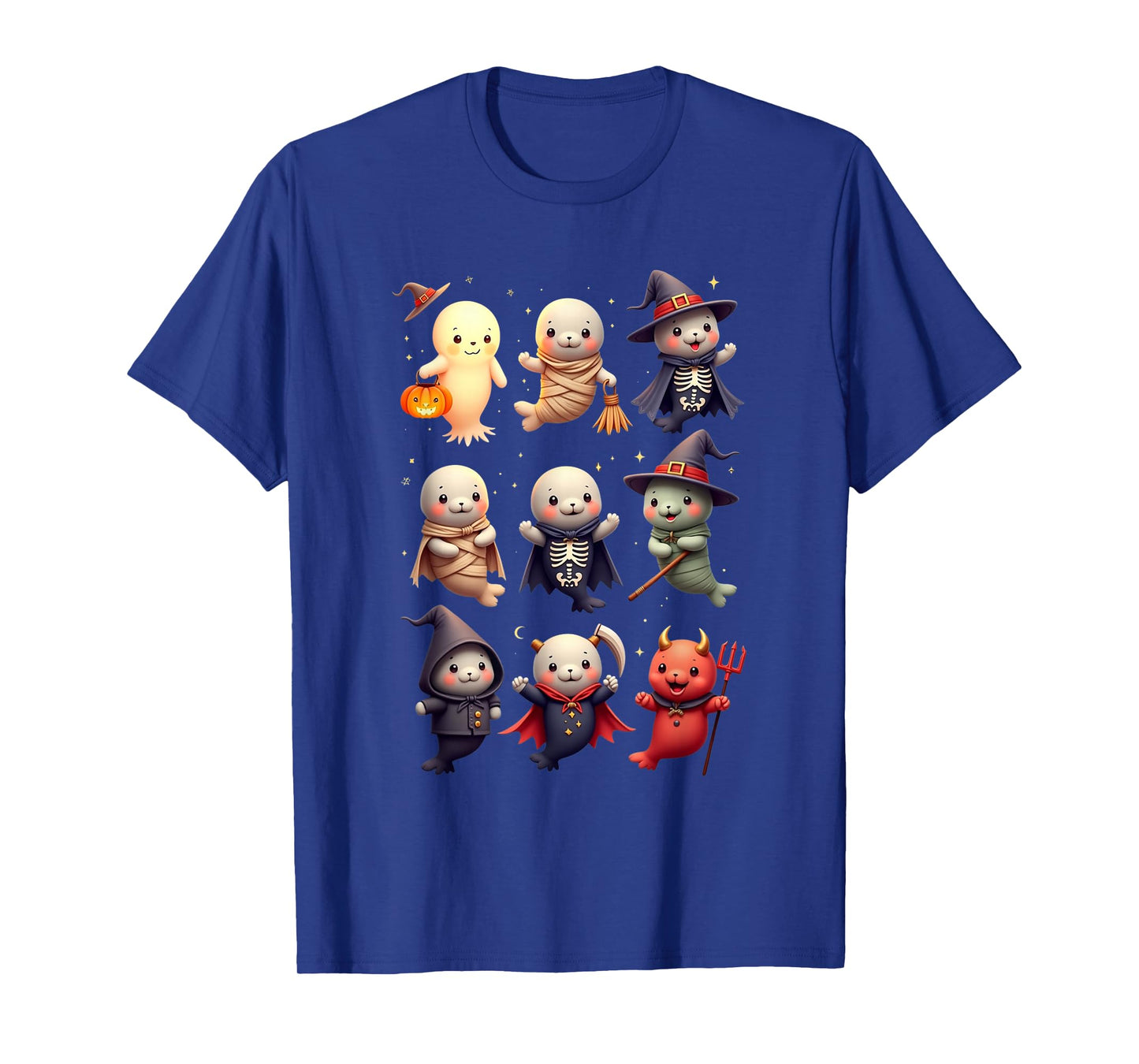 Funny Cute Manatee Boo Witch Zombie Vampire Halloween T-Shirt