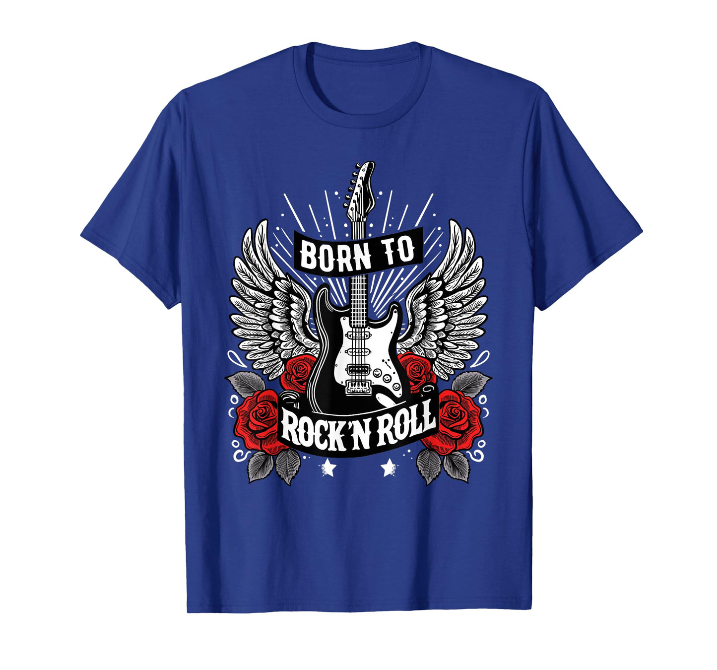 Born To Rock Lets Rock Vintage Retro Rock&Roll Rock Concert T-Shirt