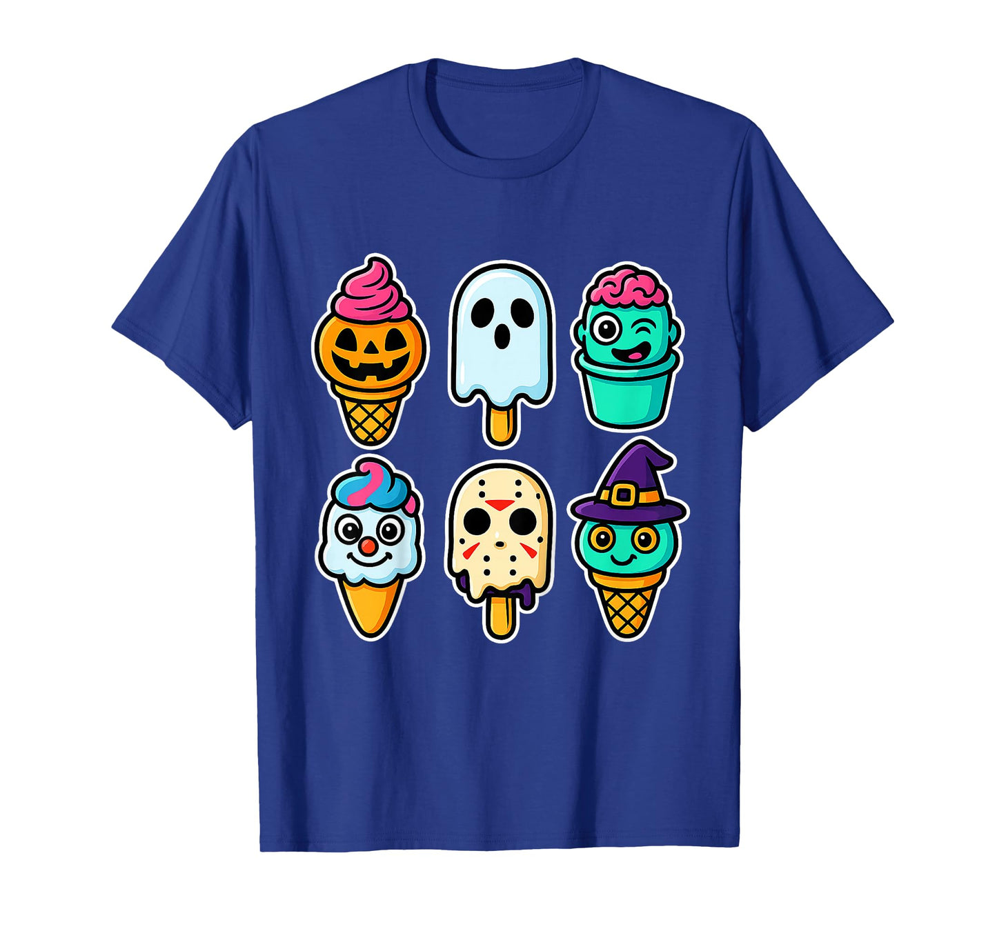 Funny Horror Ice Cream Pops Summerween Halloween Candy Boys T-Shirt